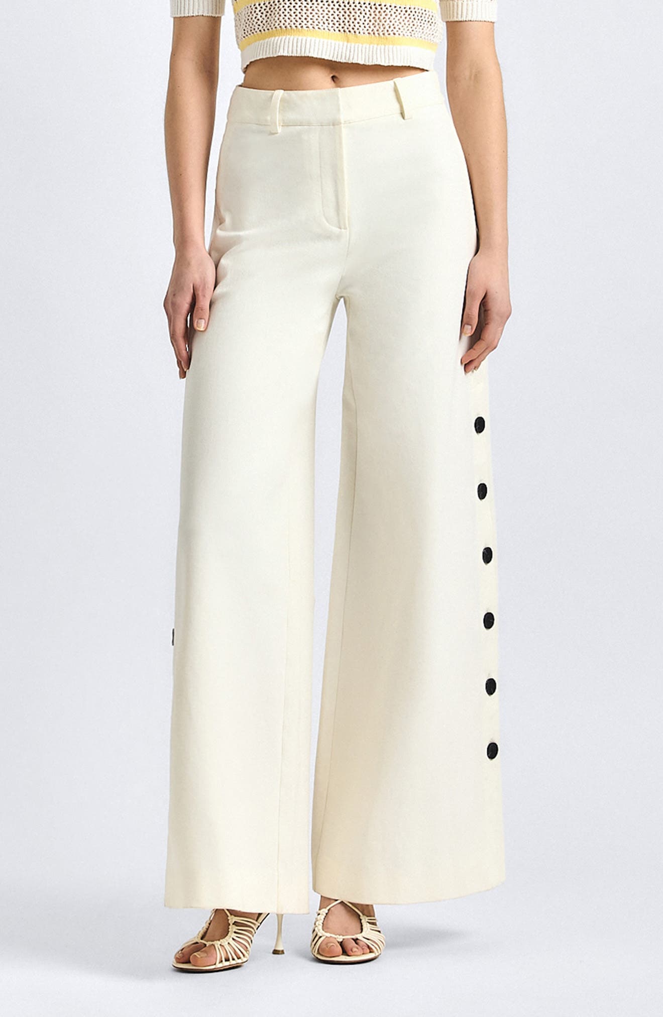 Tova Button Wide Leg Pants - image 1