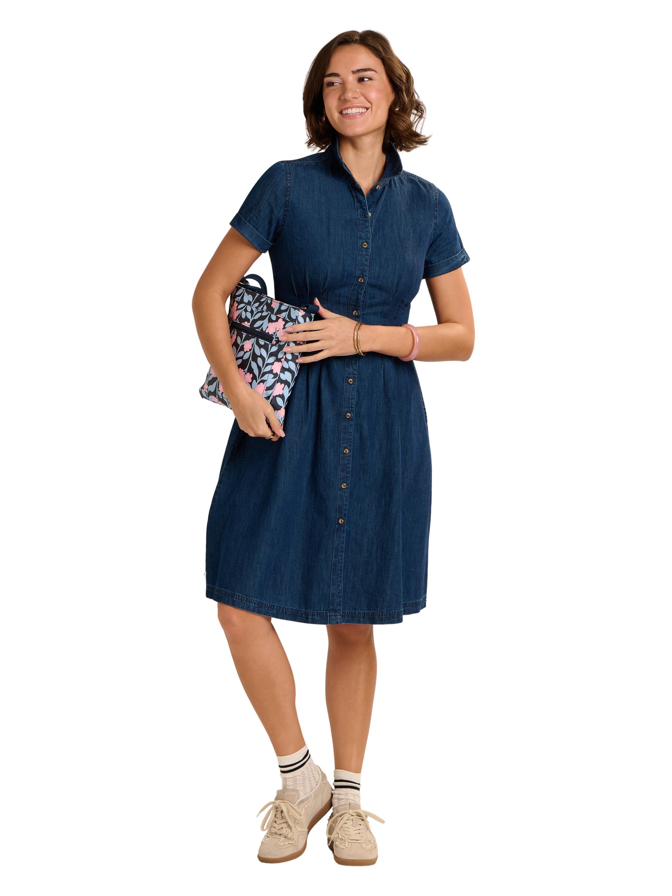 Antonia Button Front Denim Dress - image 1