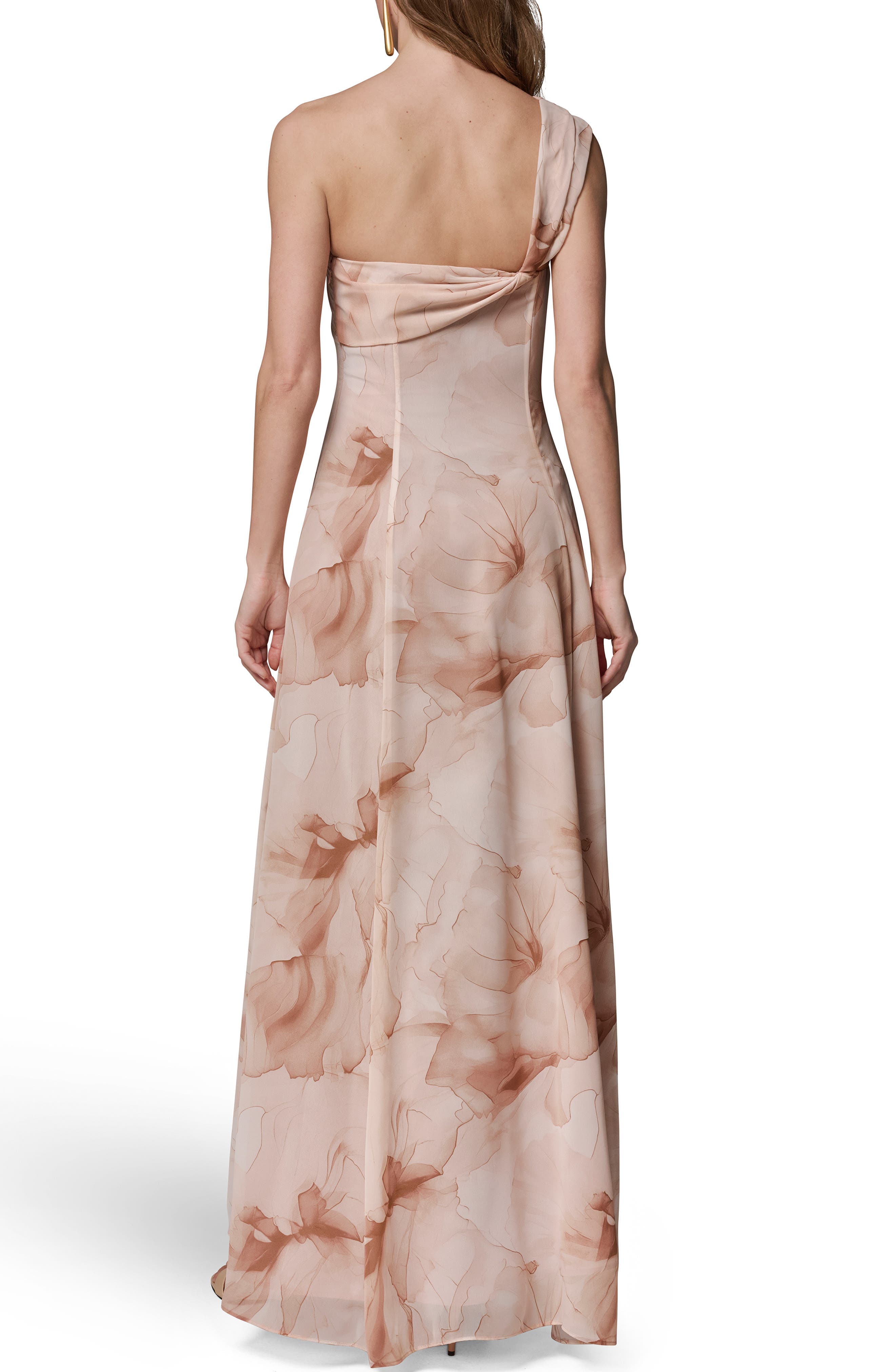 Floral Print Asymmetric Gown - image 2