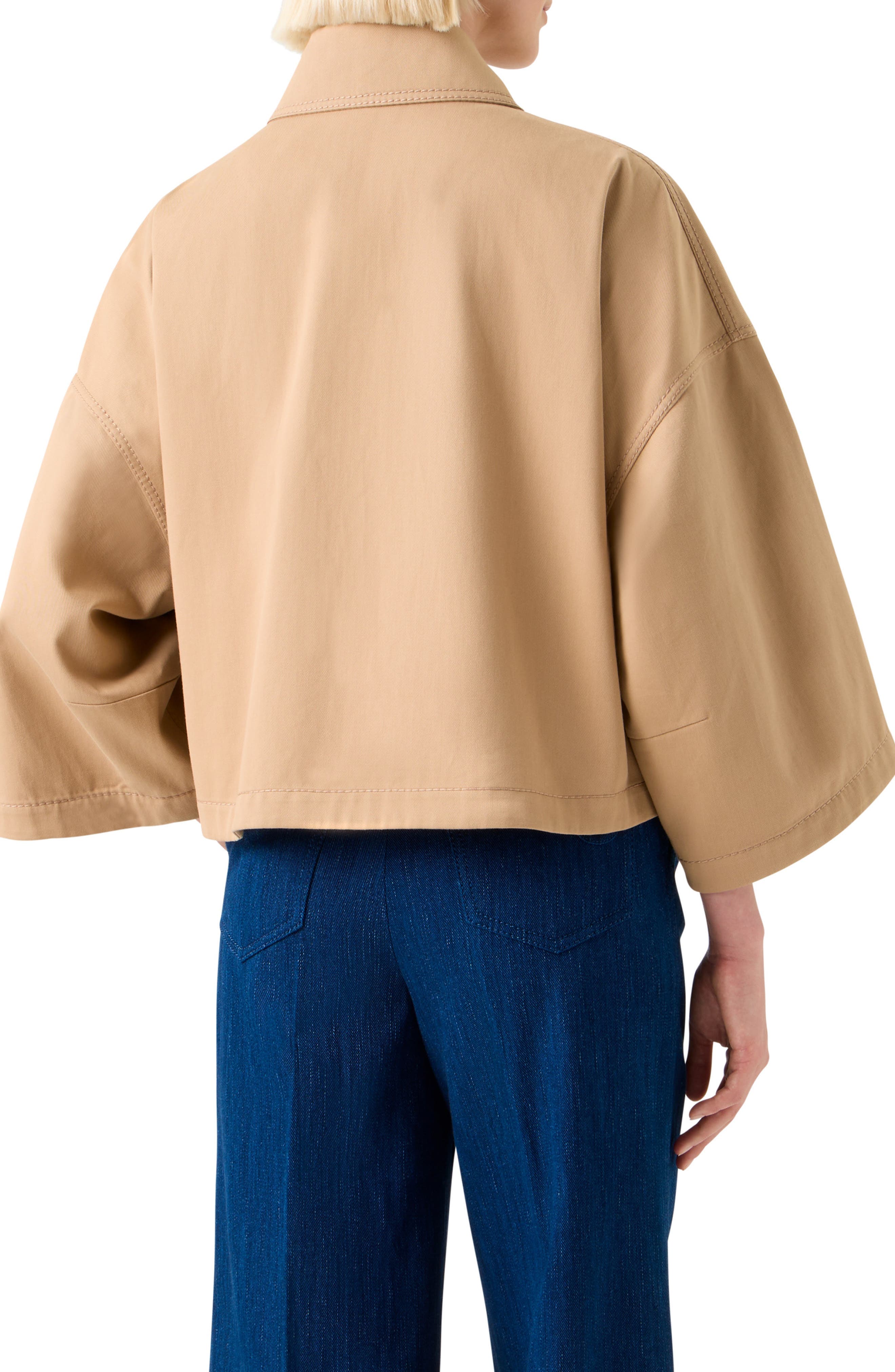 Water Repellent Cotton Garbardine Crop Car Coat - image 2