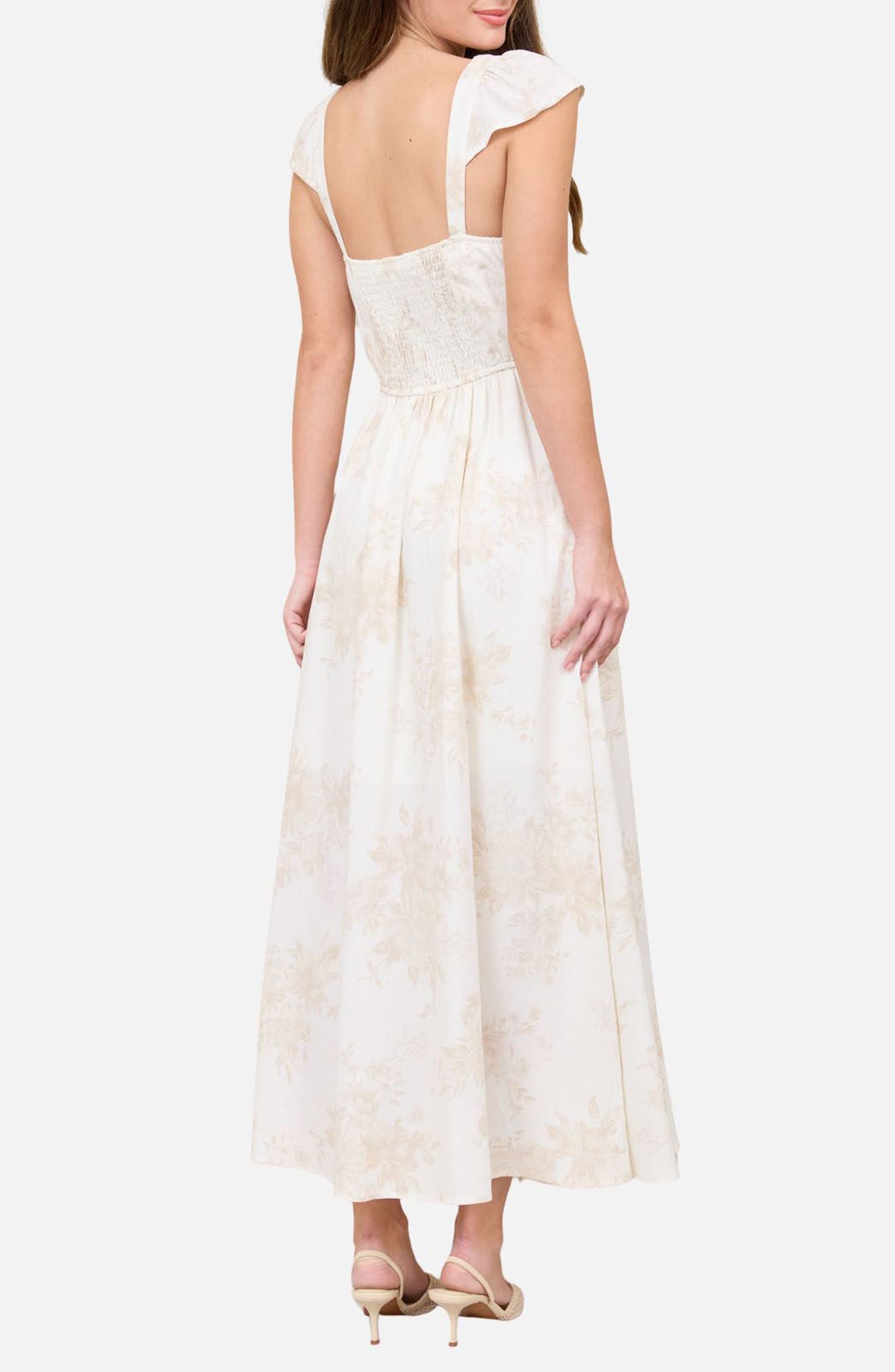 Floral Jacquard Midi Dress - image 2