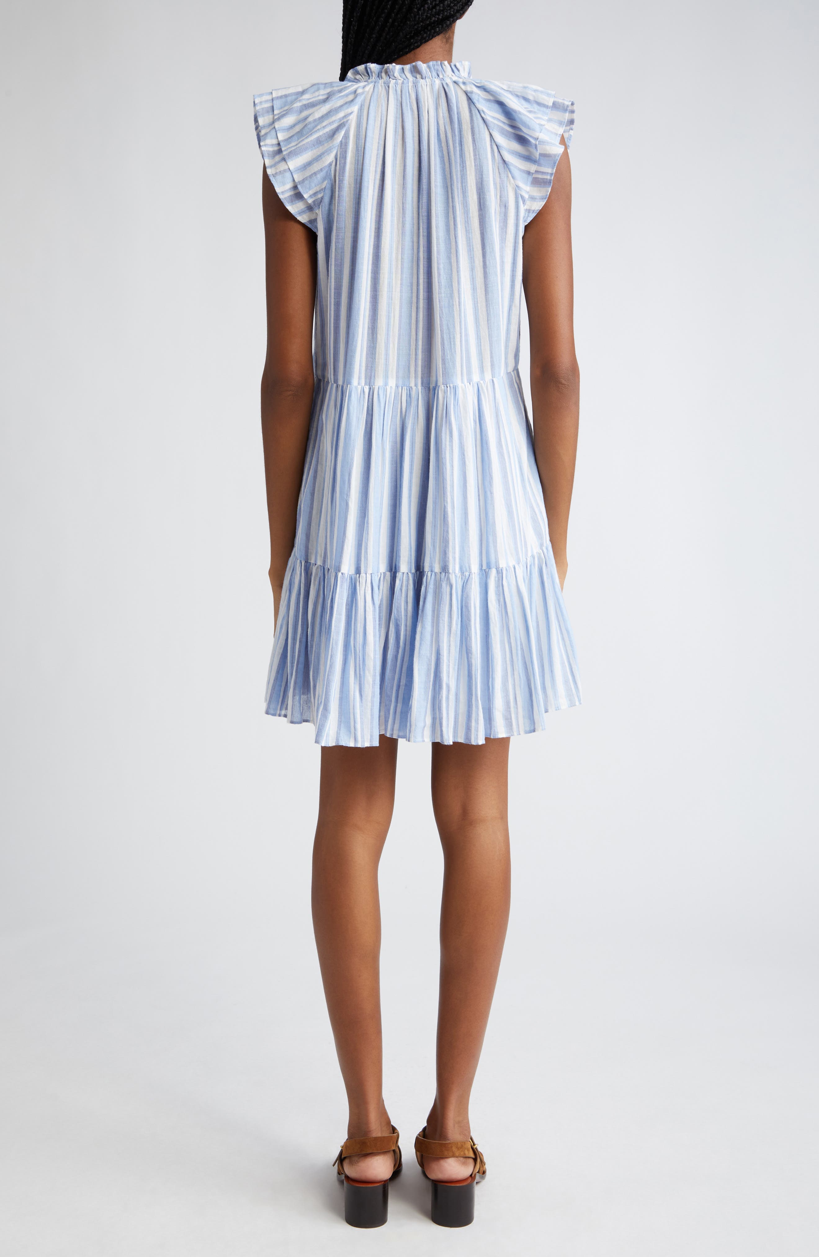 Zee Stripe Tiered Minidress - image 2