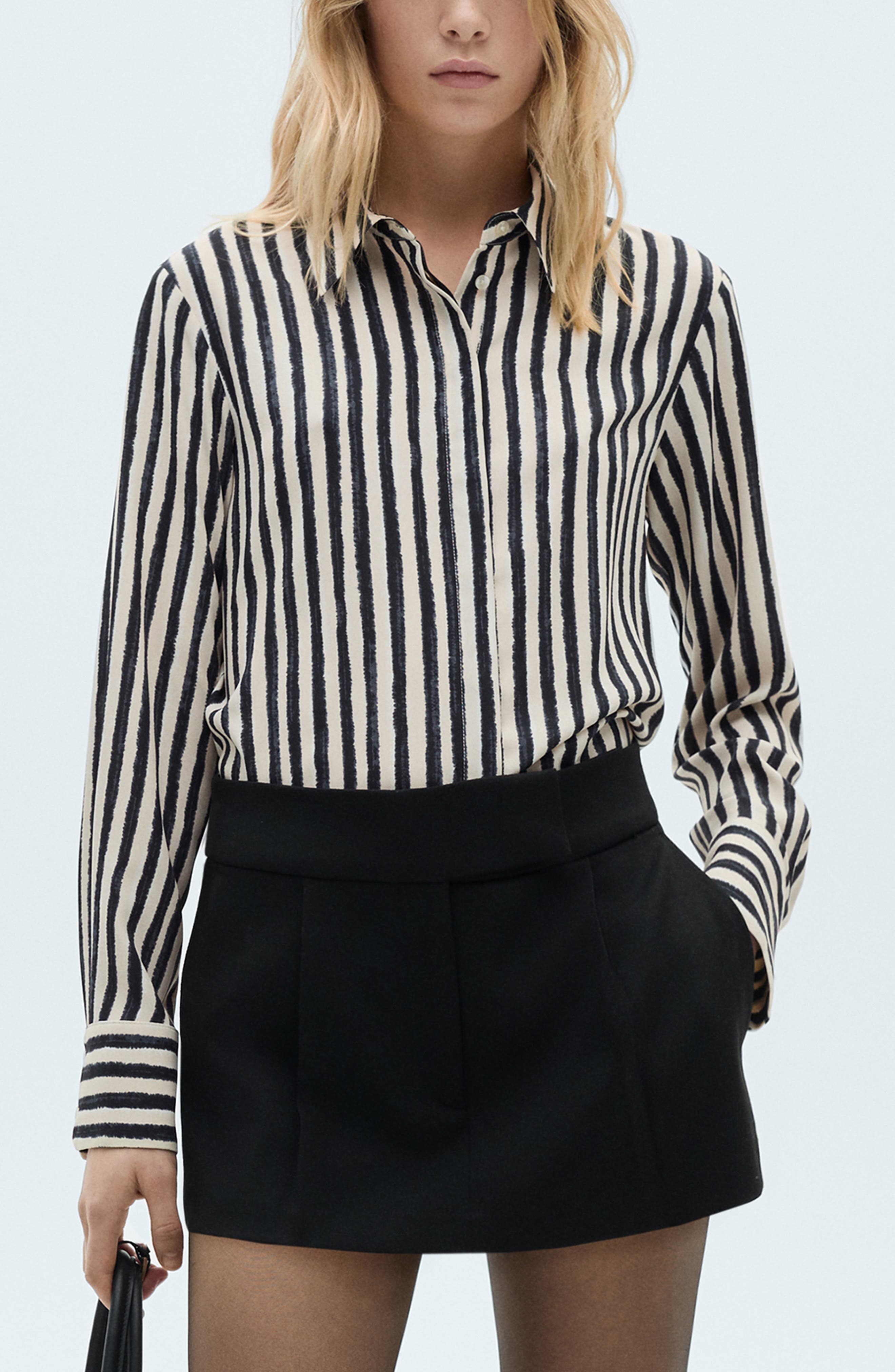 Stripe Button Front Shirt - image 1