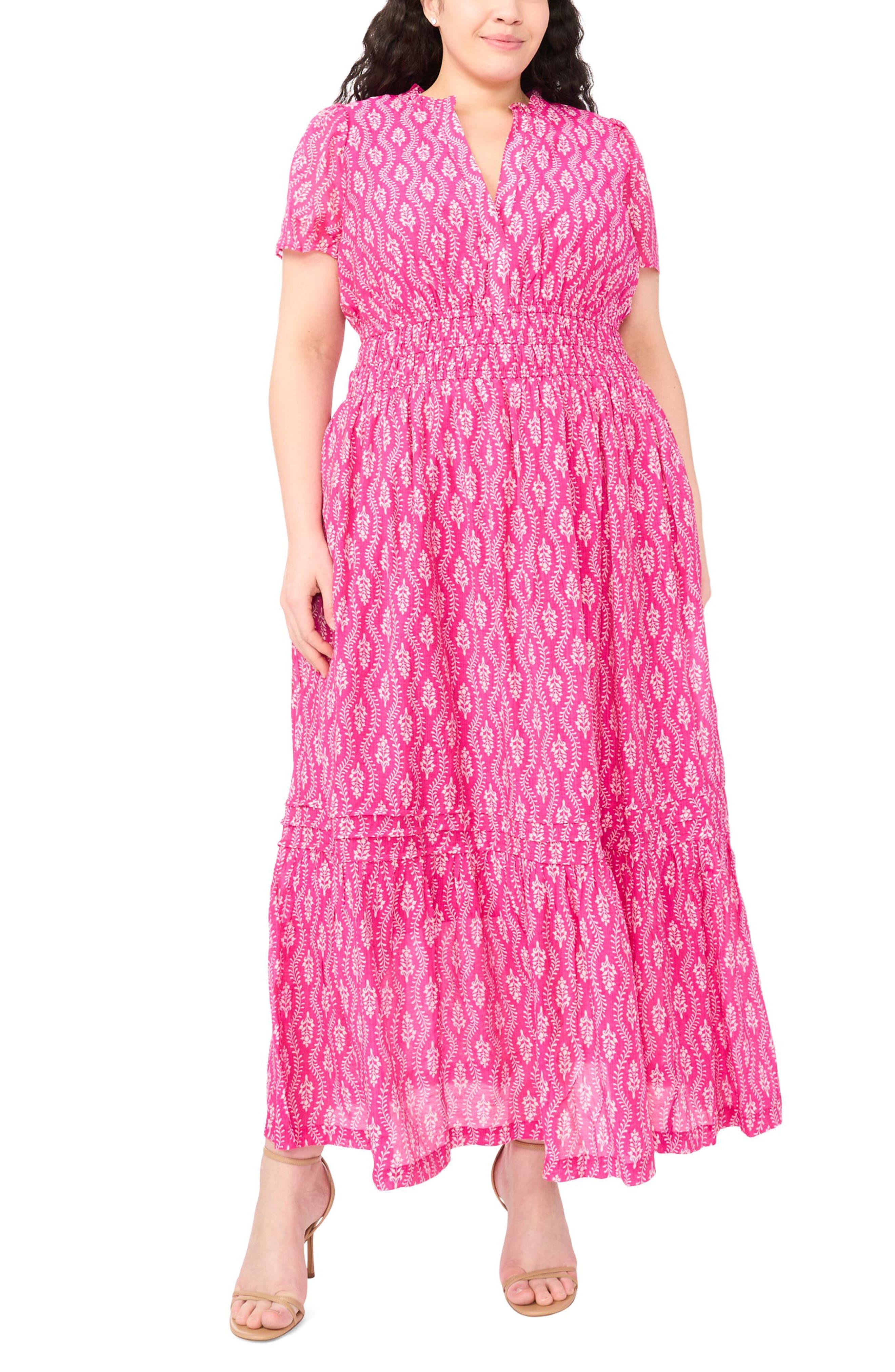 Print Smocked Waist Maxi Dress - image 3