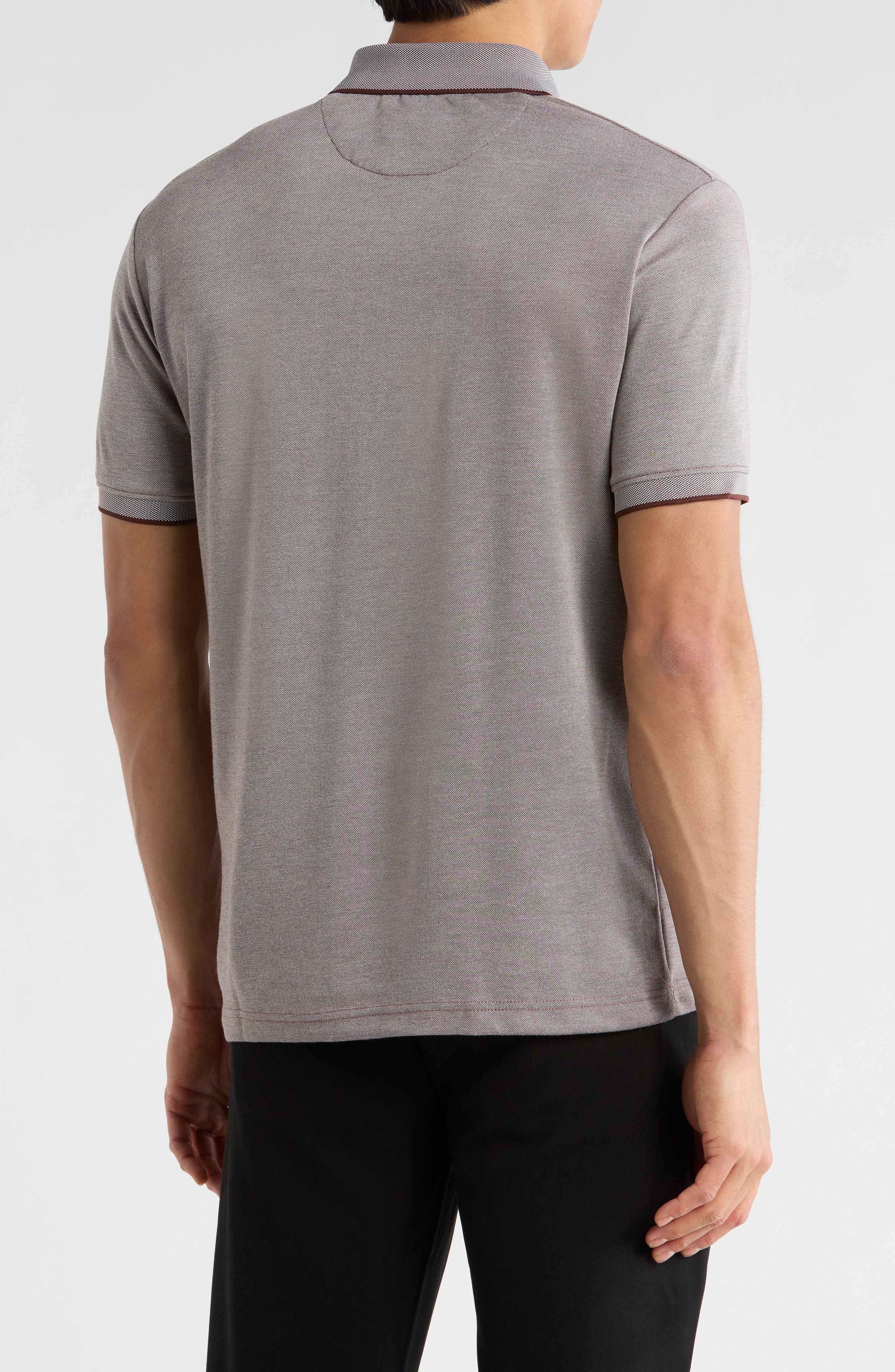 Brown With Tipping Short Sleeve Polo - image 2
