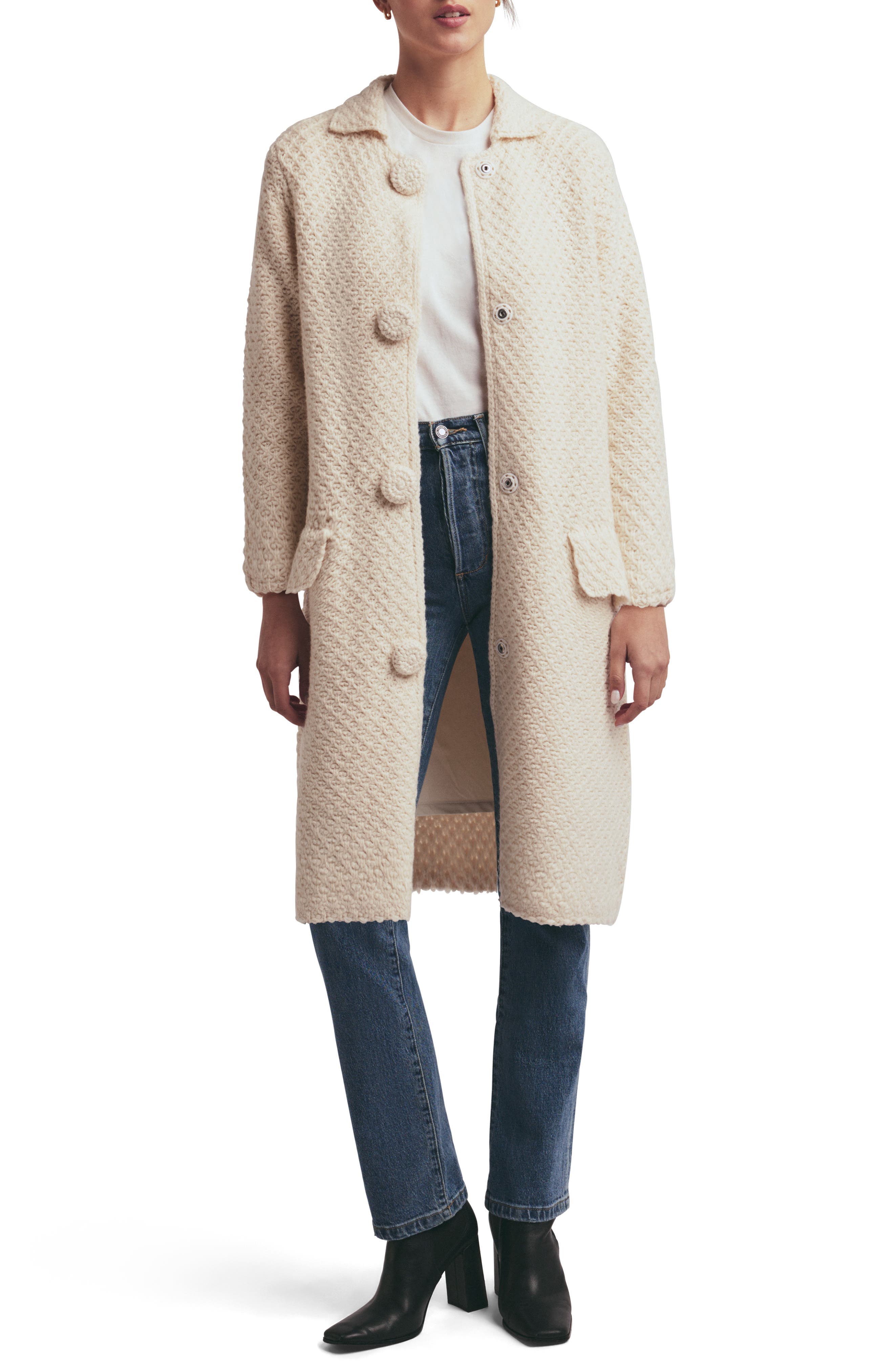 The Crochet Wool Blend Coat - image 1