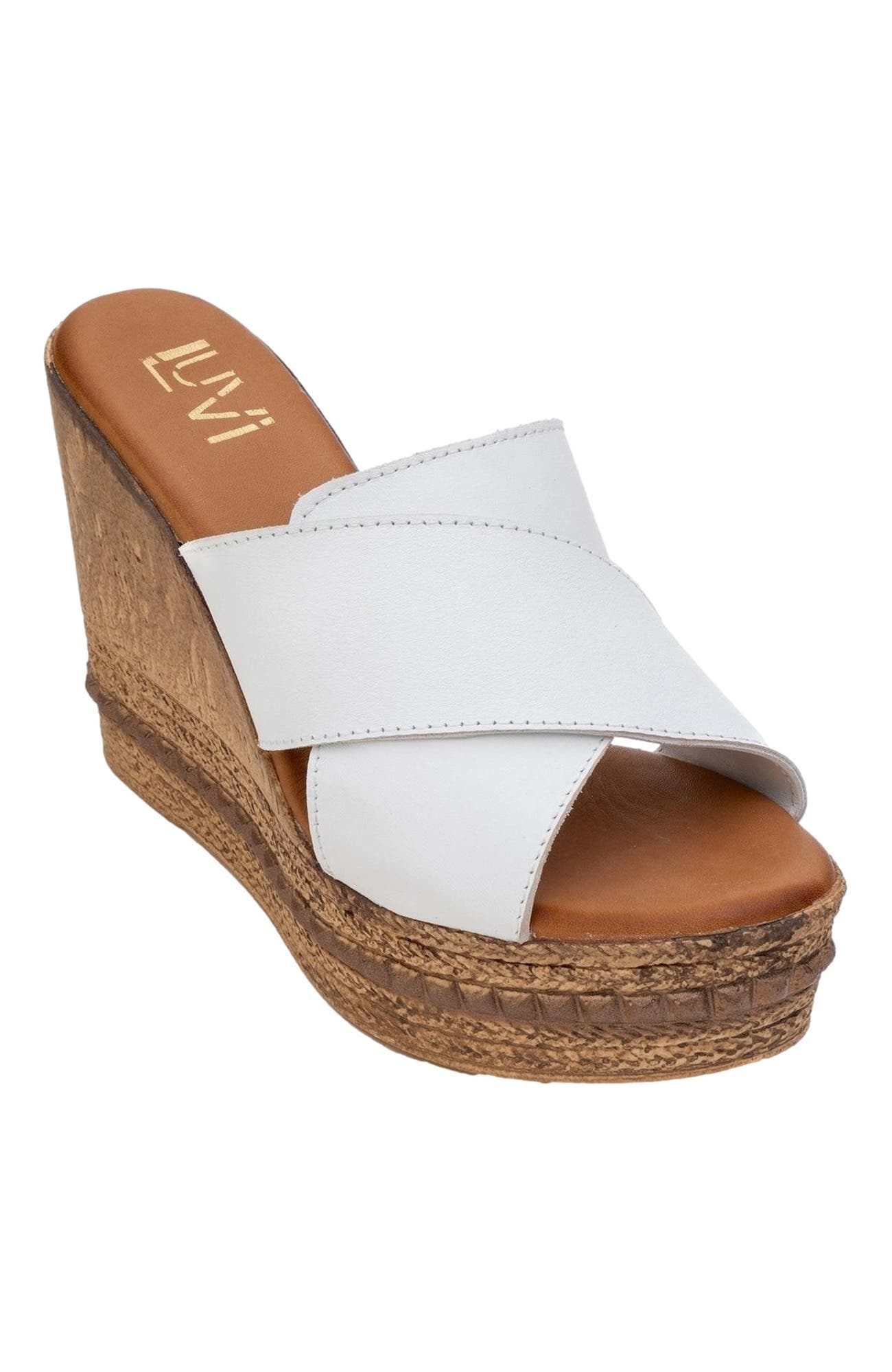 Lois Wedge Leather Sandal - image 1
