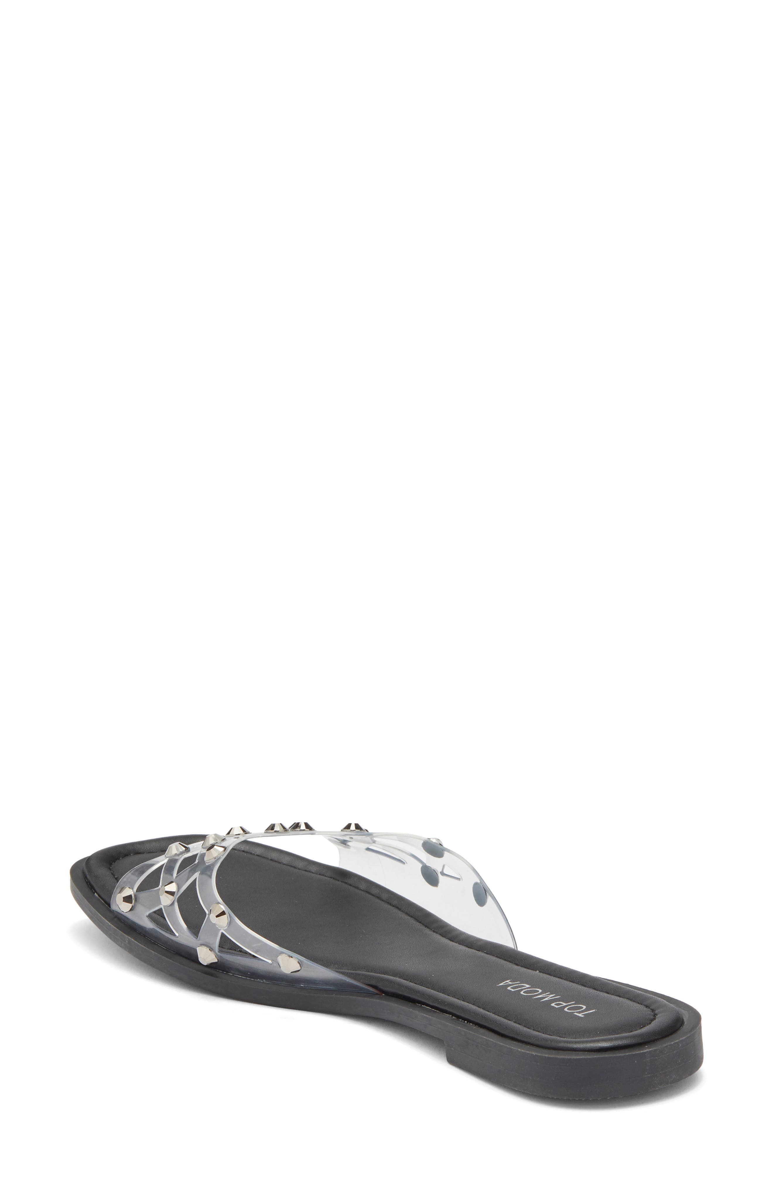 Zita Rhinestone Strap Slide Sandal - image 2