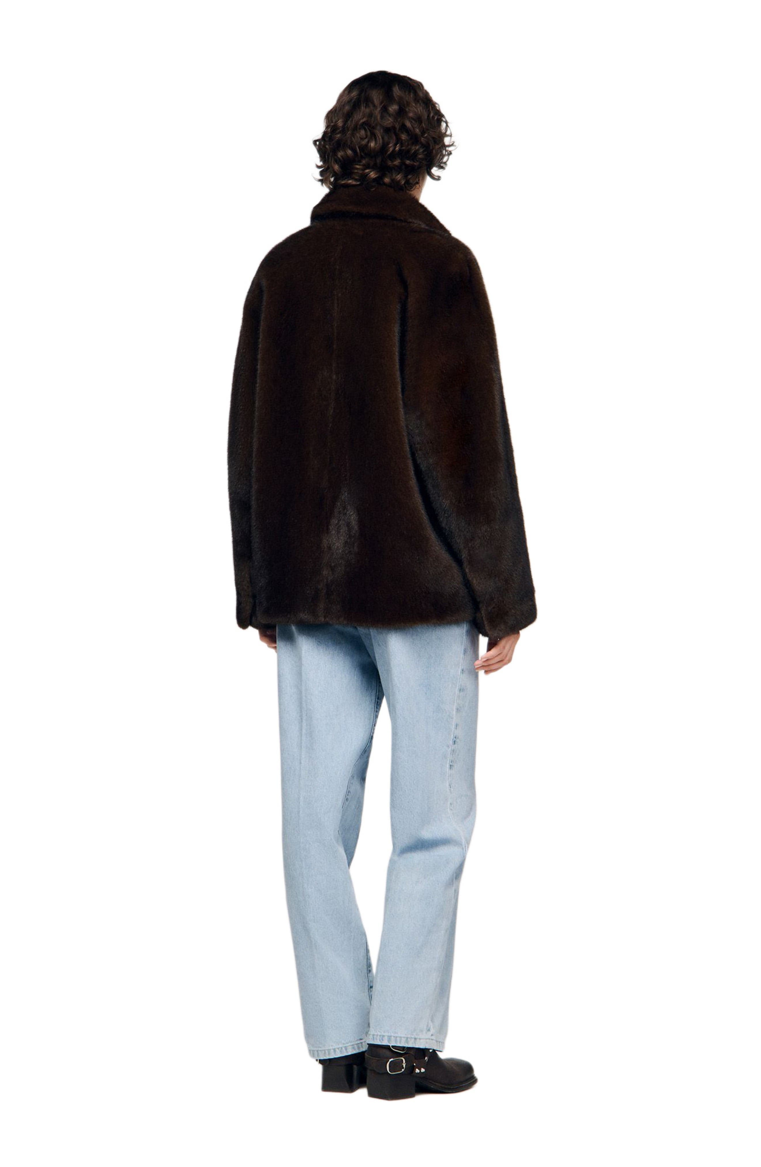 Jacket-style faux fur coat - image 2