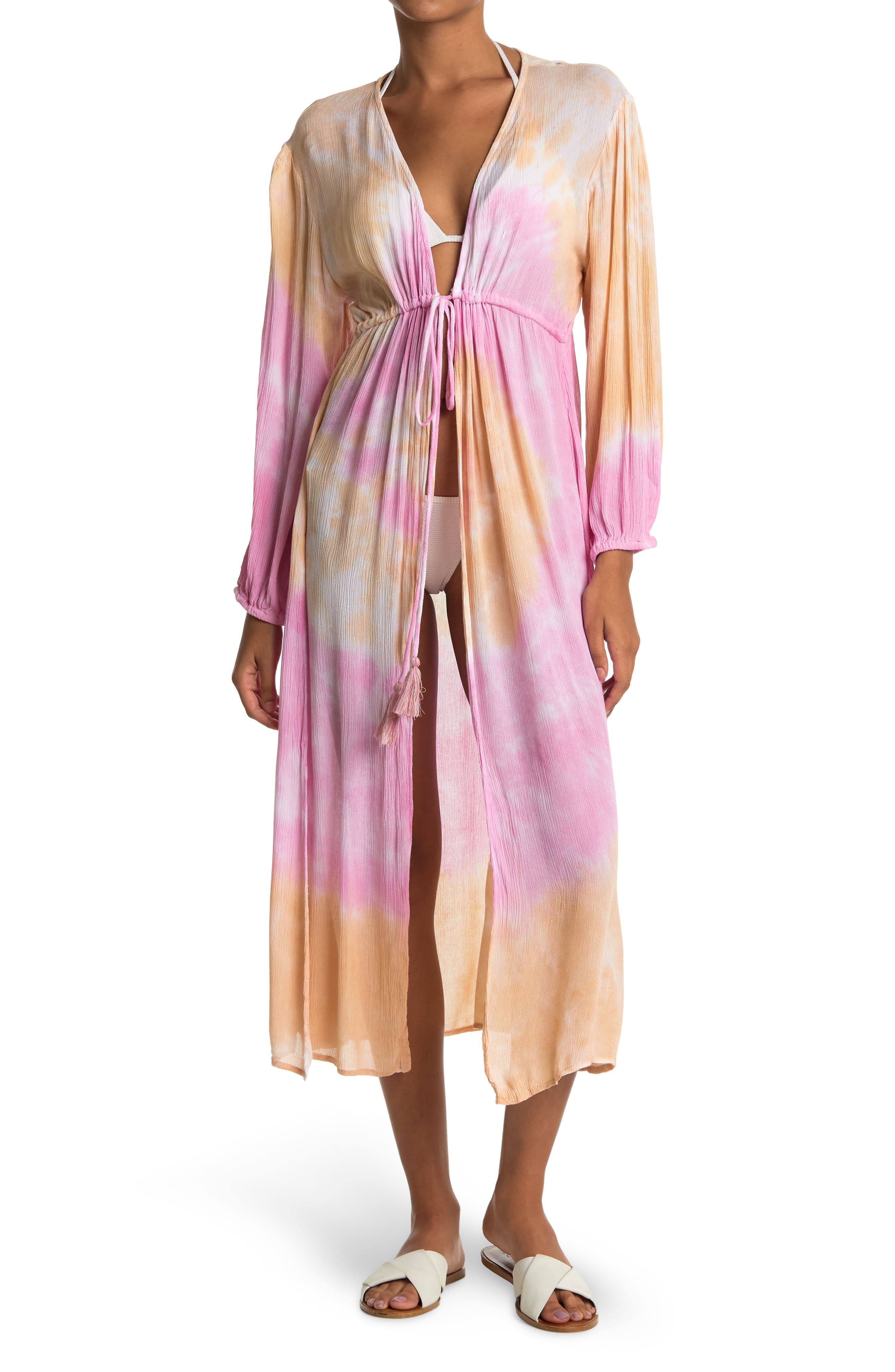 Open Front Tie Dye Cover Up - image 3