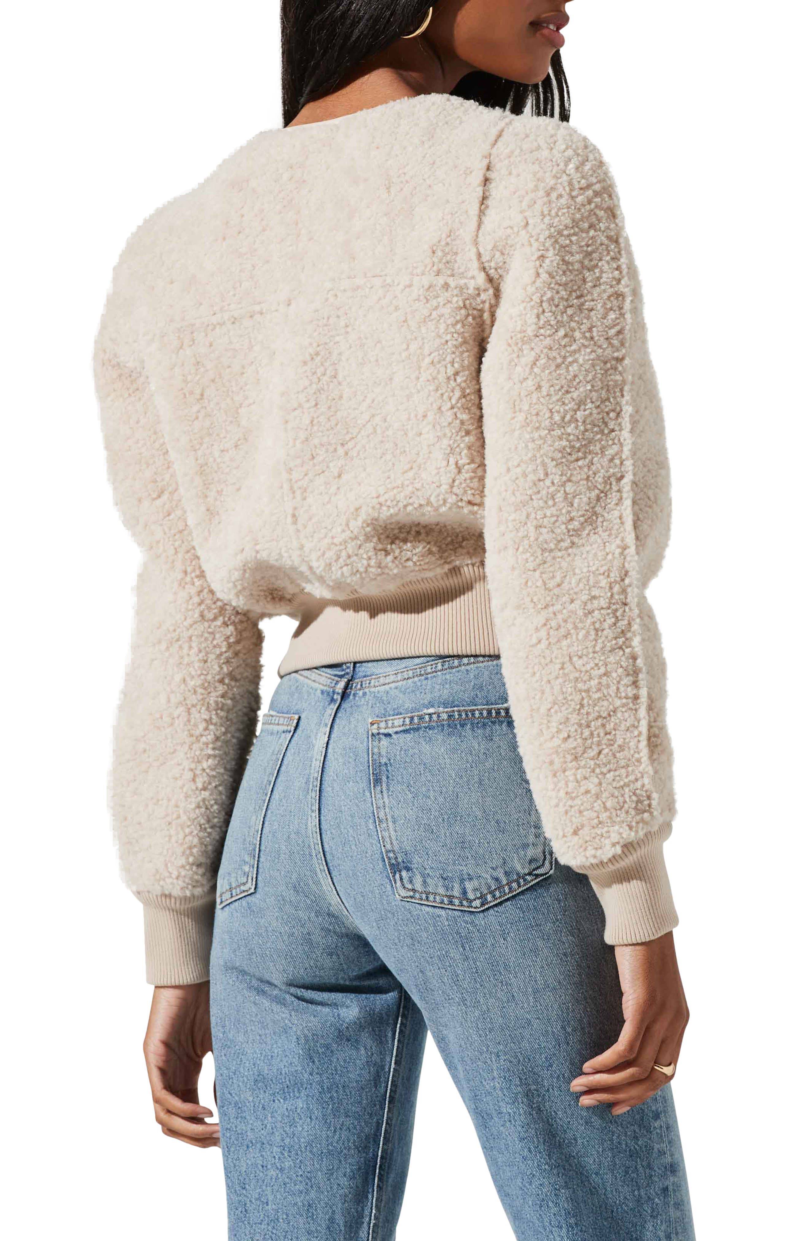 Stacy Faux Shearling Crop Jacket - image 2