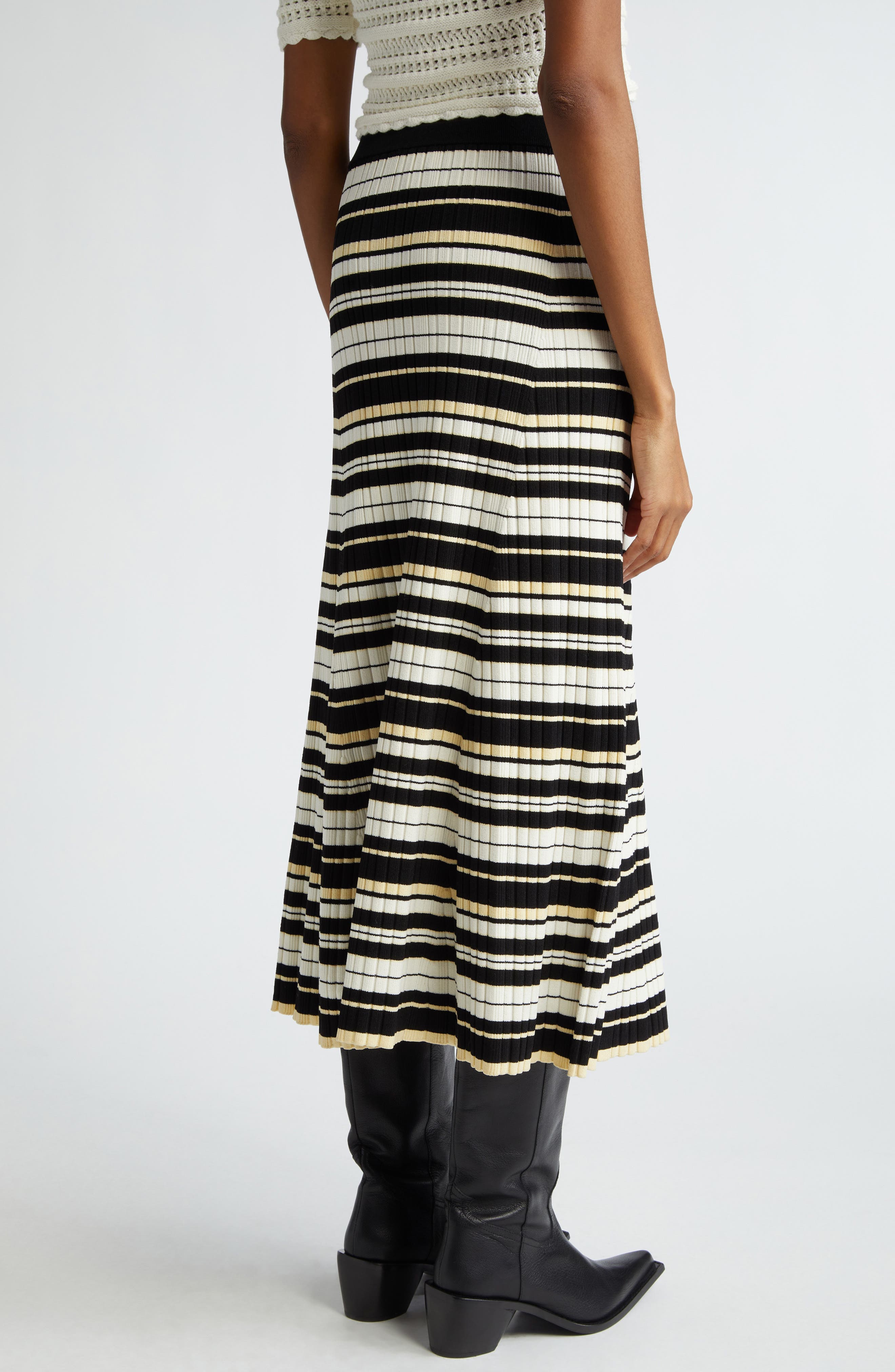 Futute Rib Stripe Midi Skirt - image 2