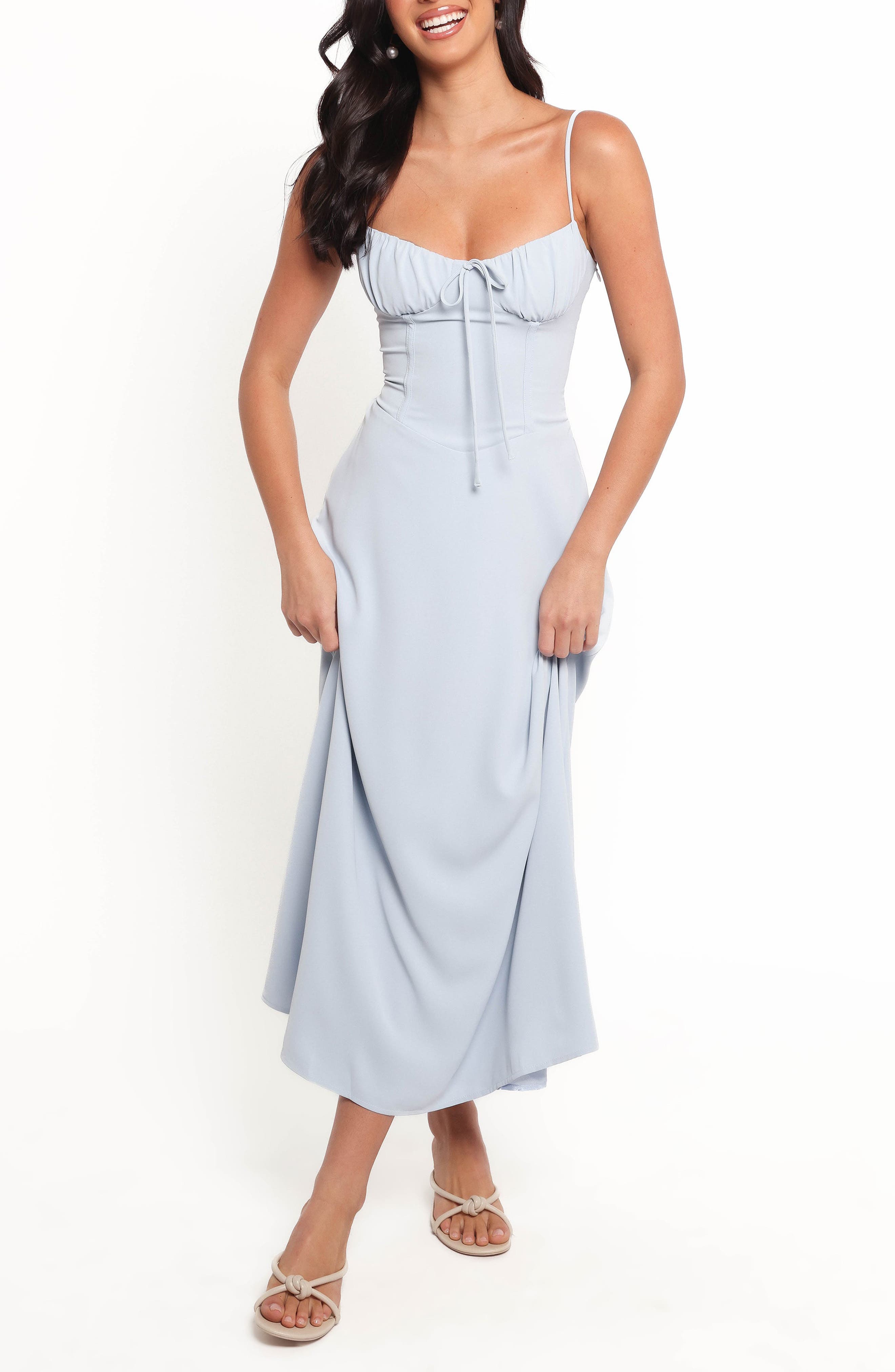 Nadina Lace Up Back Midi Dress - image 1