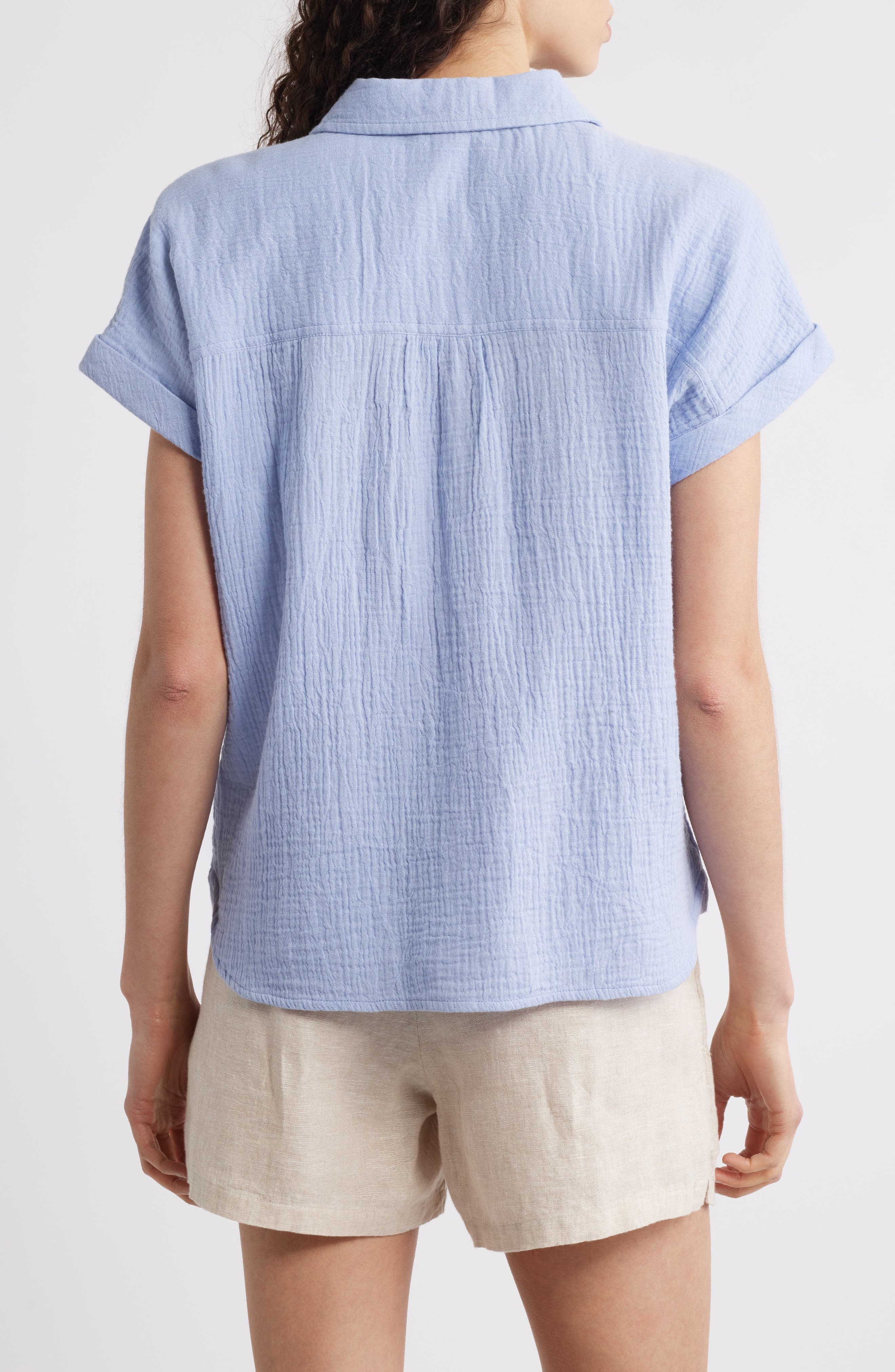 Dawson Short Sleeve Cotton Button-Up Shirt - image 2