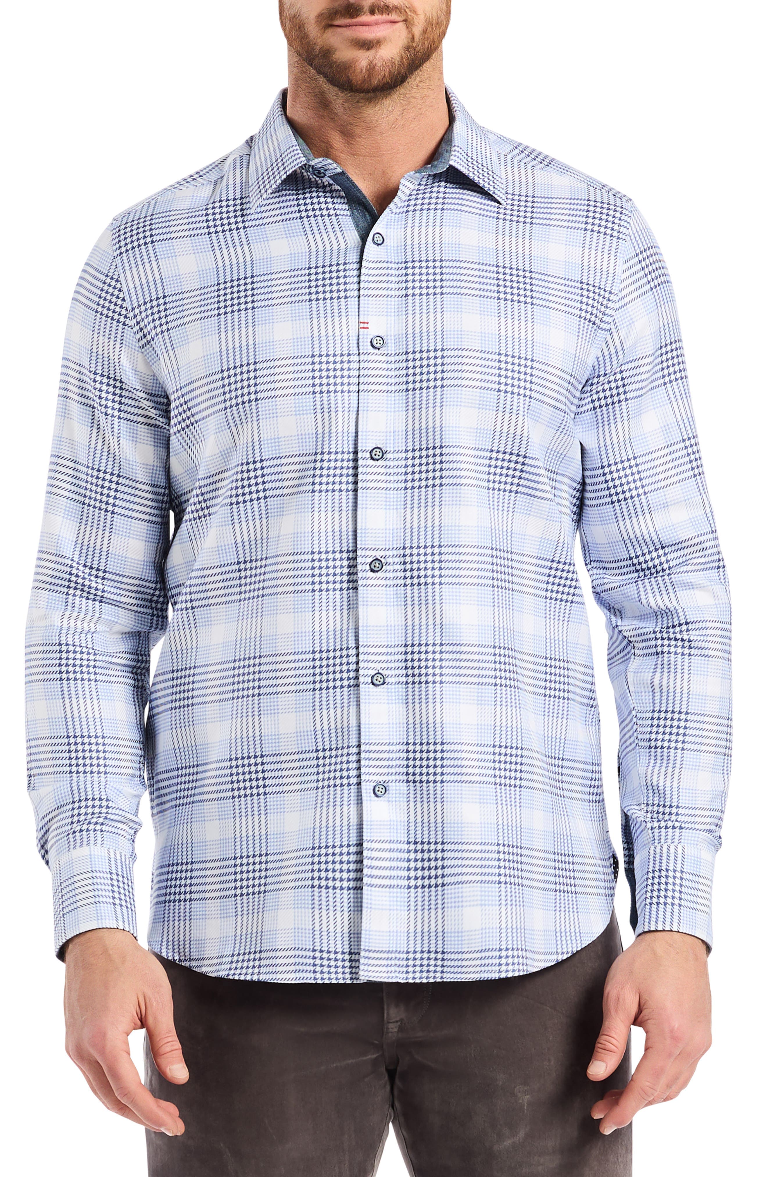 Delford Plaid Cotton Button-Up Shirt - image 1
