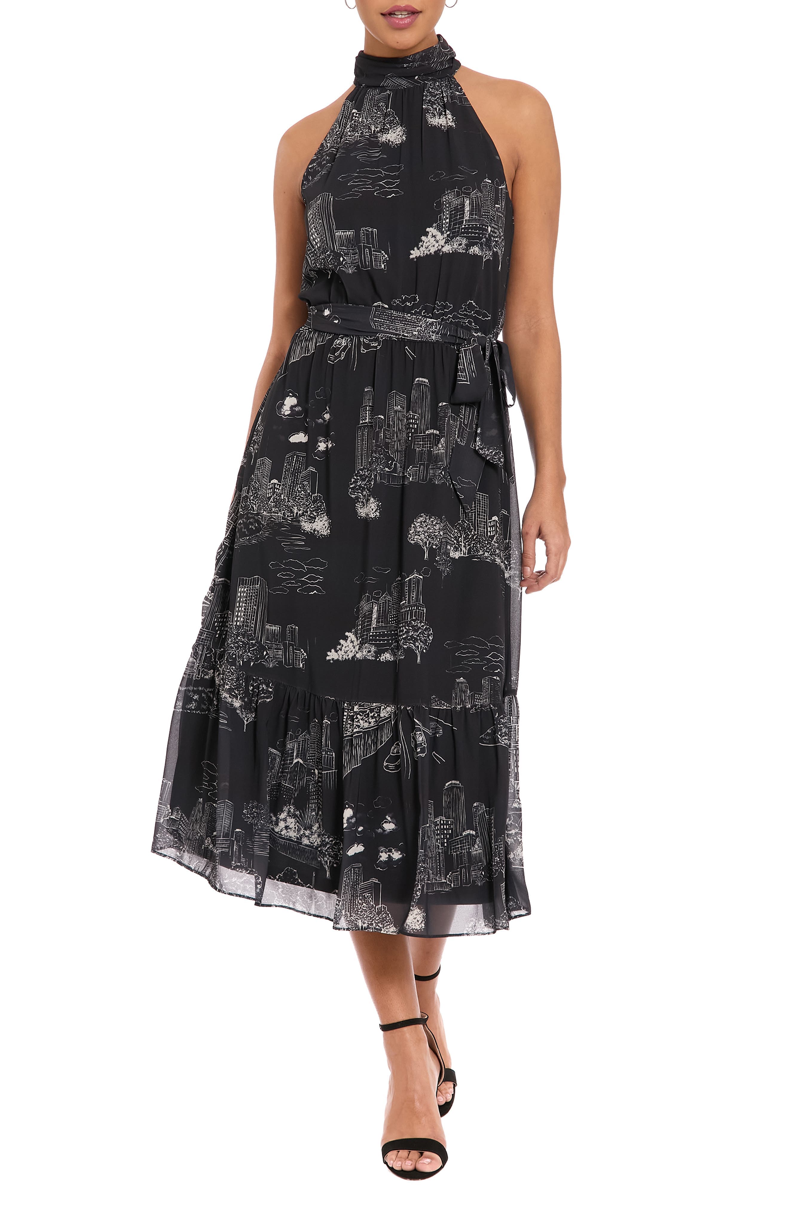 Tie Waist Halter Dress - image 1