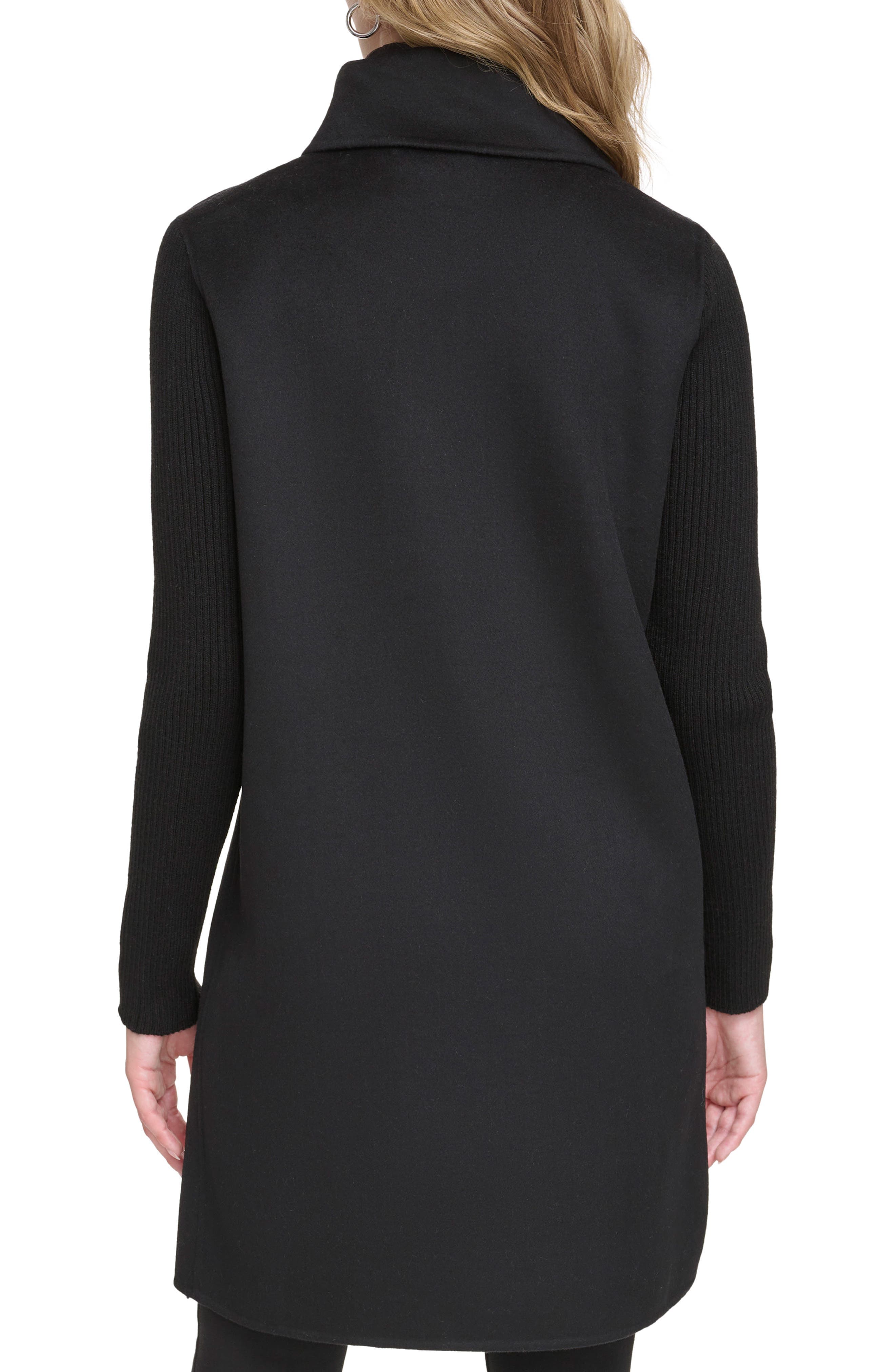 Asymmetric Collar Wool Blend Cloat - image 2