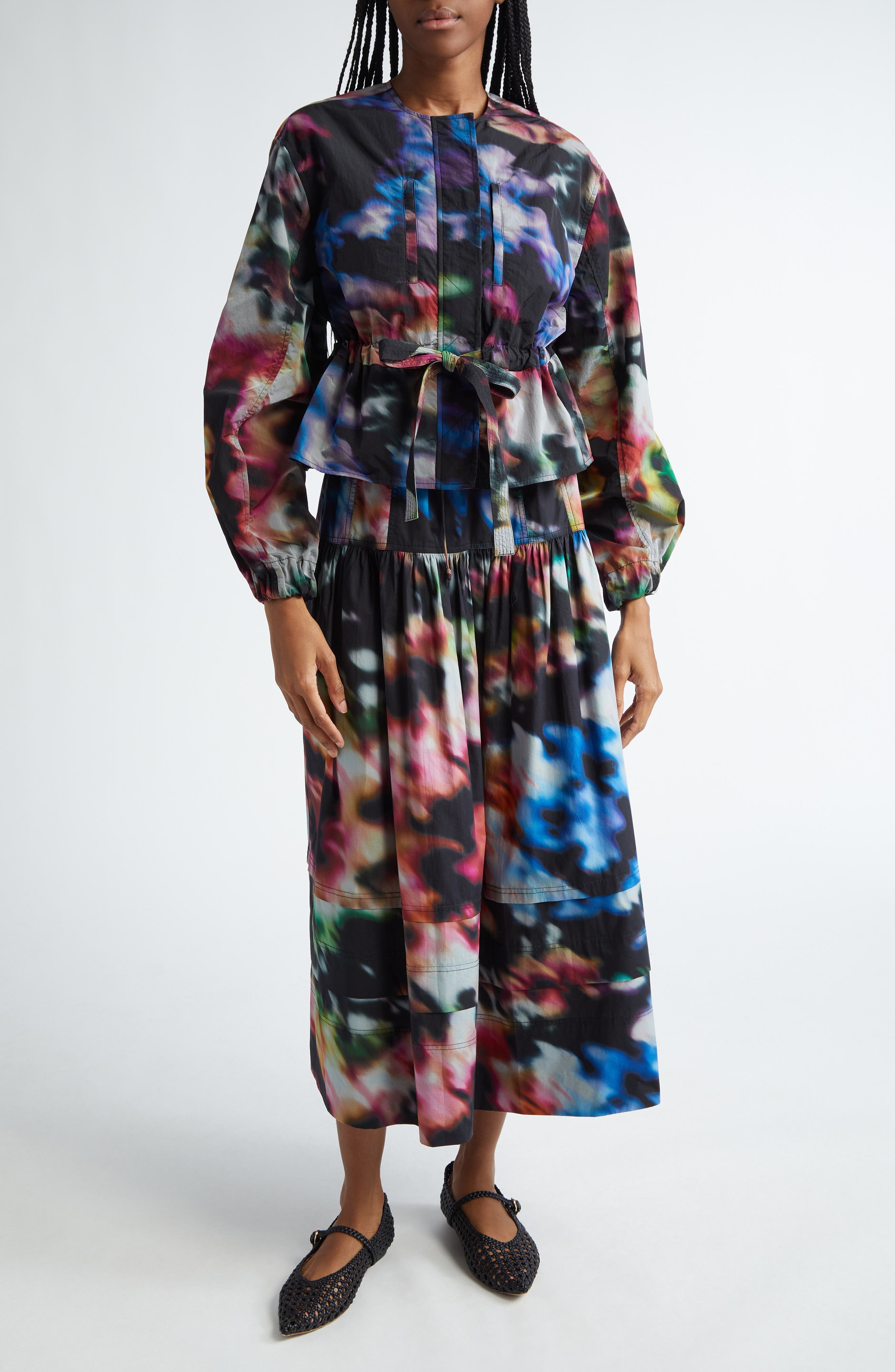 Alair Print Tie Waist Jacket - image 2