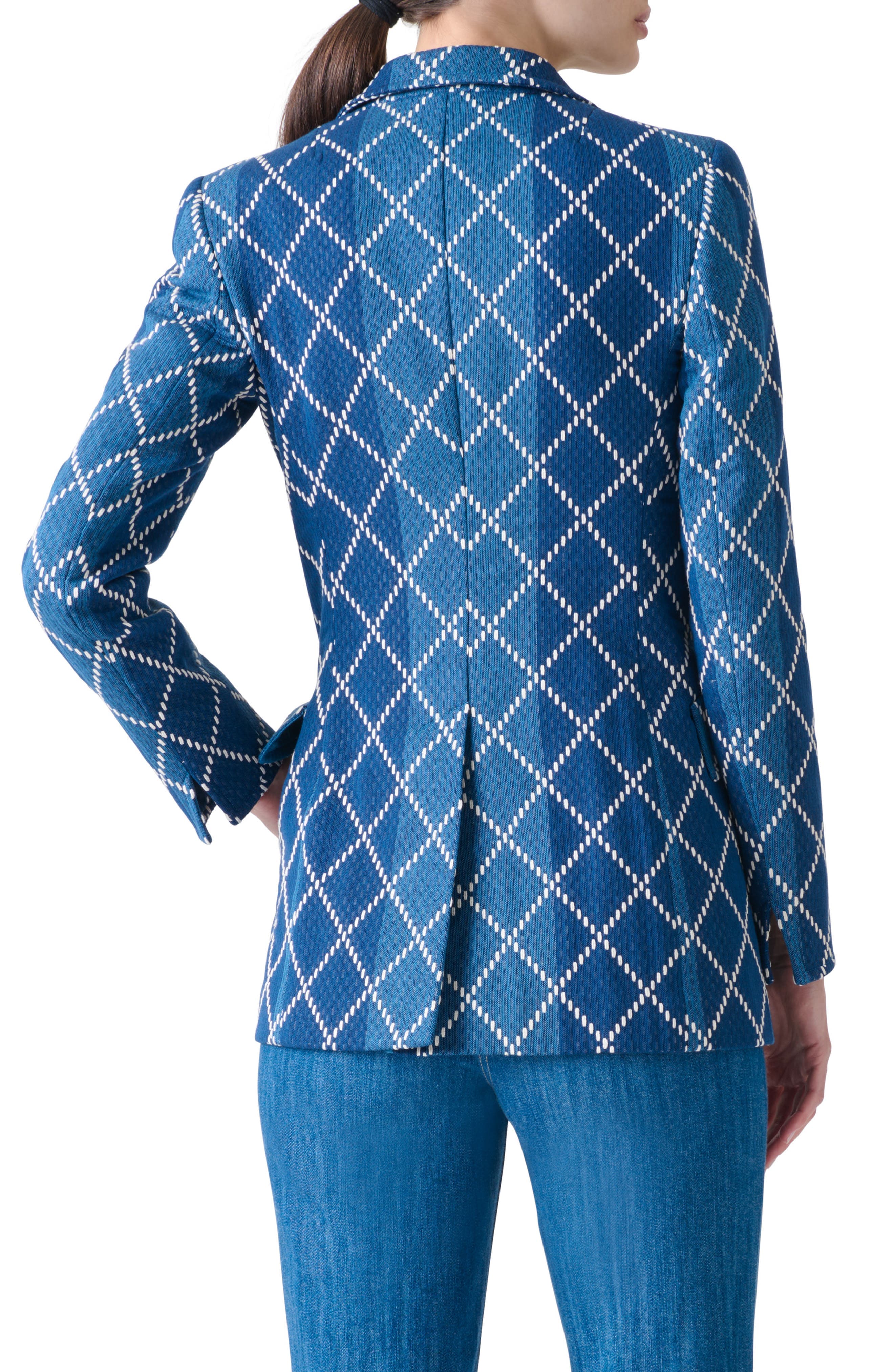 Diamond Jacquard Cotton Blazer - image 2