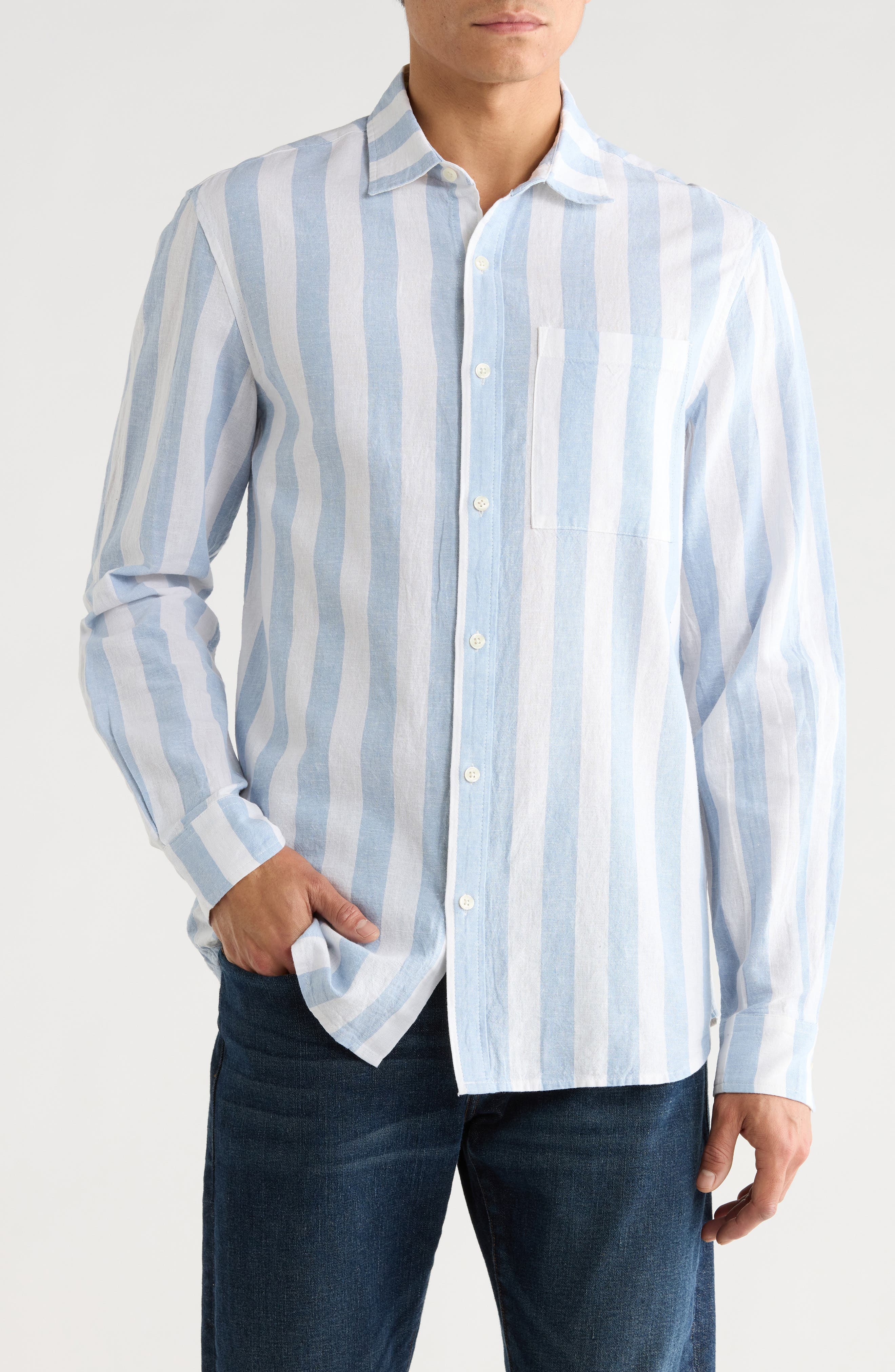Yarn Dyed Button-Up Shirt - image 1