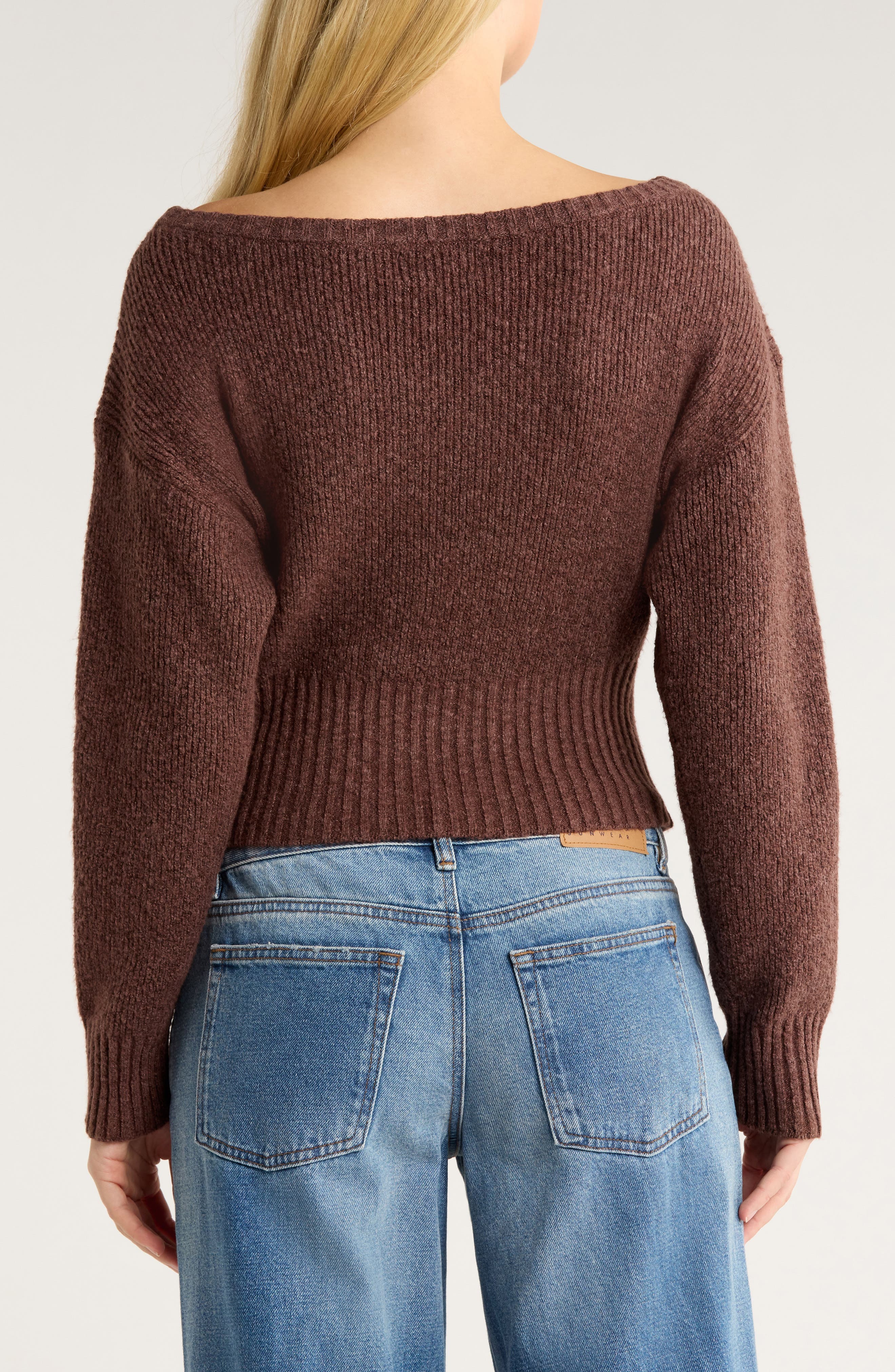 Cosette Off the Shoulder Rib Sweater - image 2