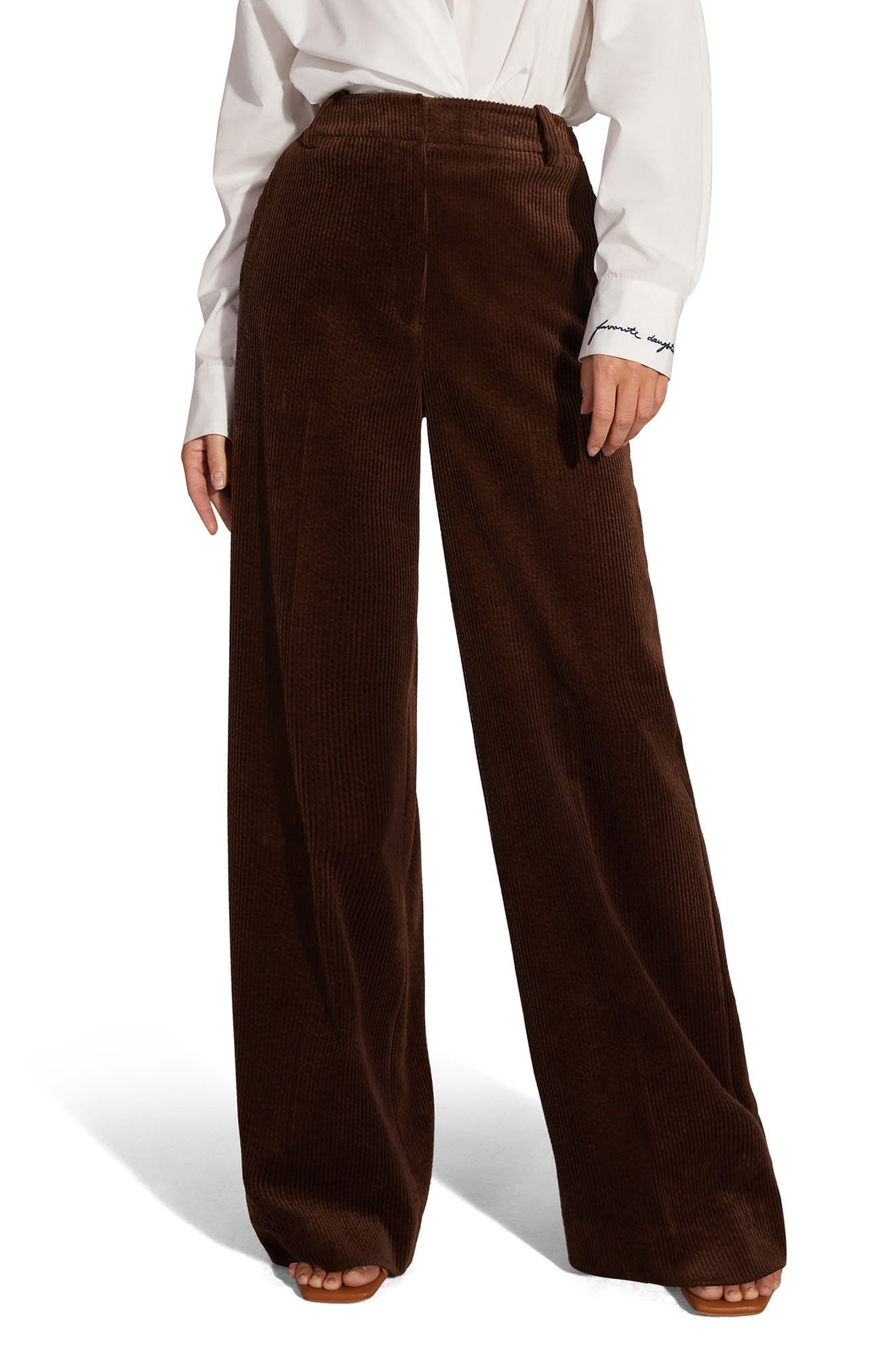 The Lana High Waist Wide Leg Corduroy Pants - image 1