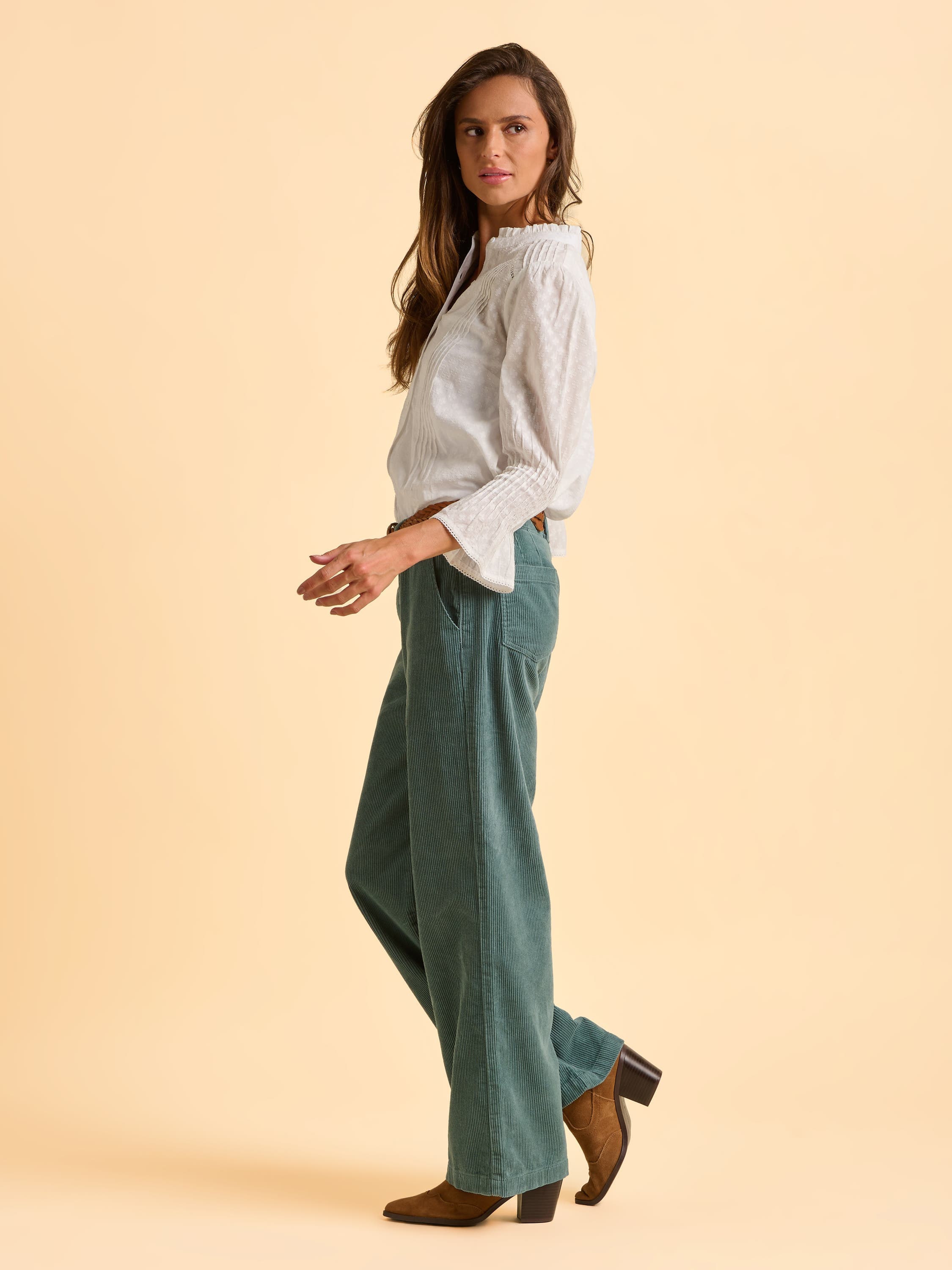 Elva 3/4 Sleeve High Neck Shirt - image 2