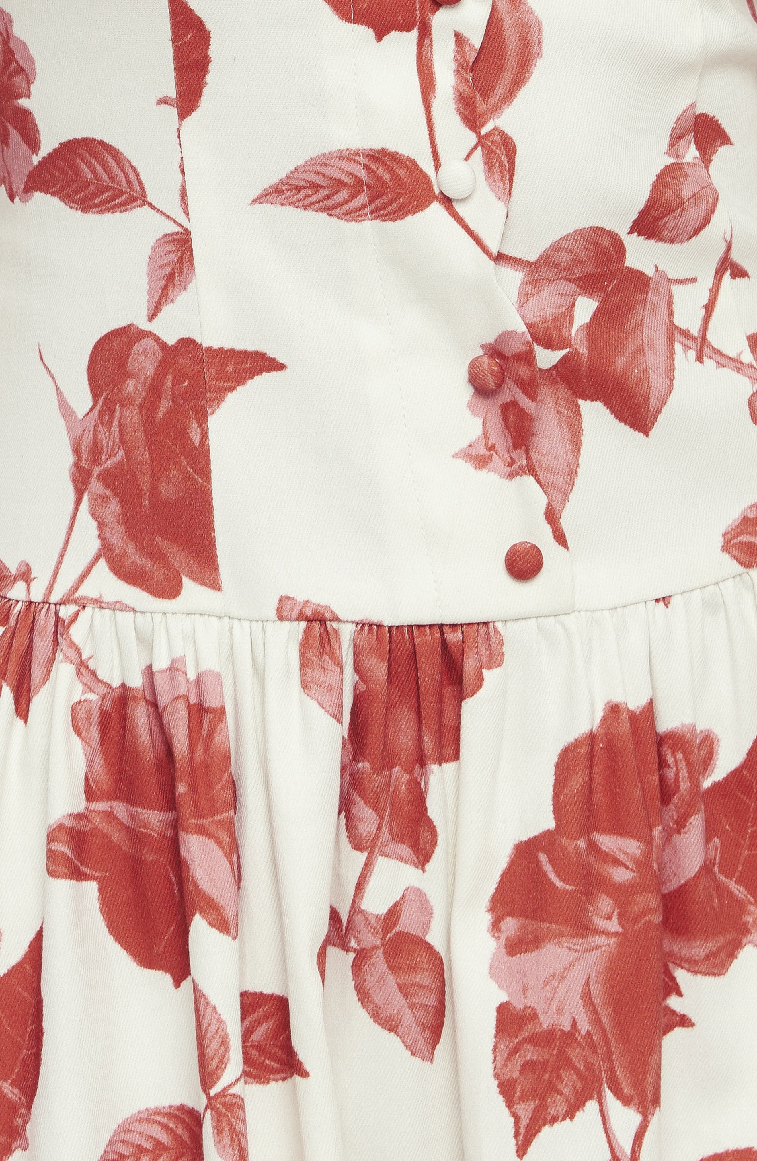 Floral Sleeveless Cotton Blend Twill Dress - image 2