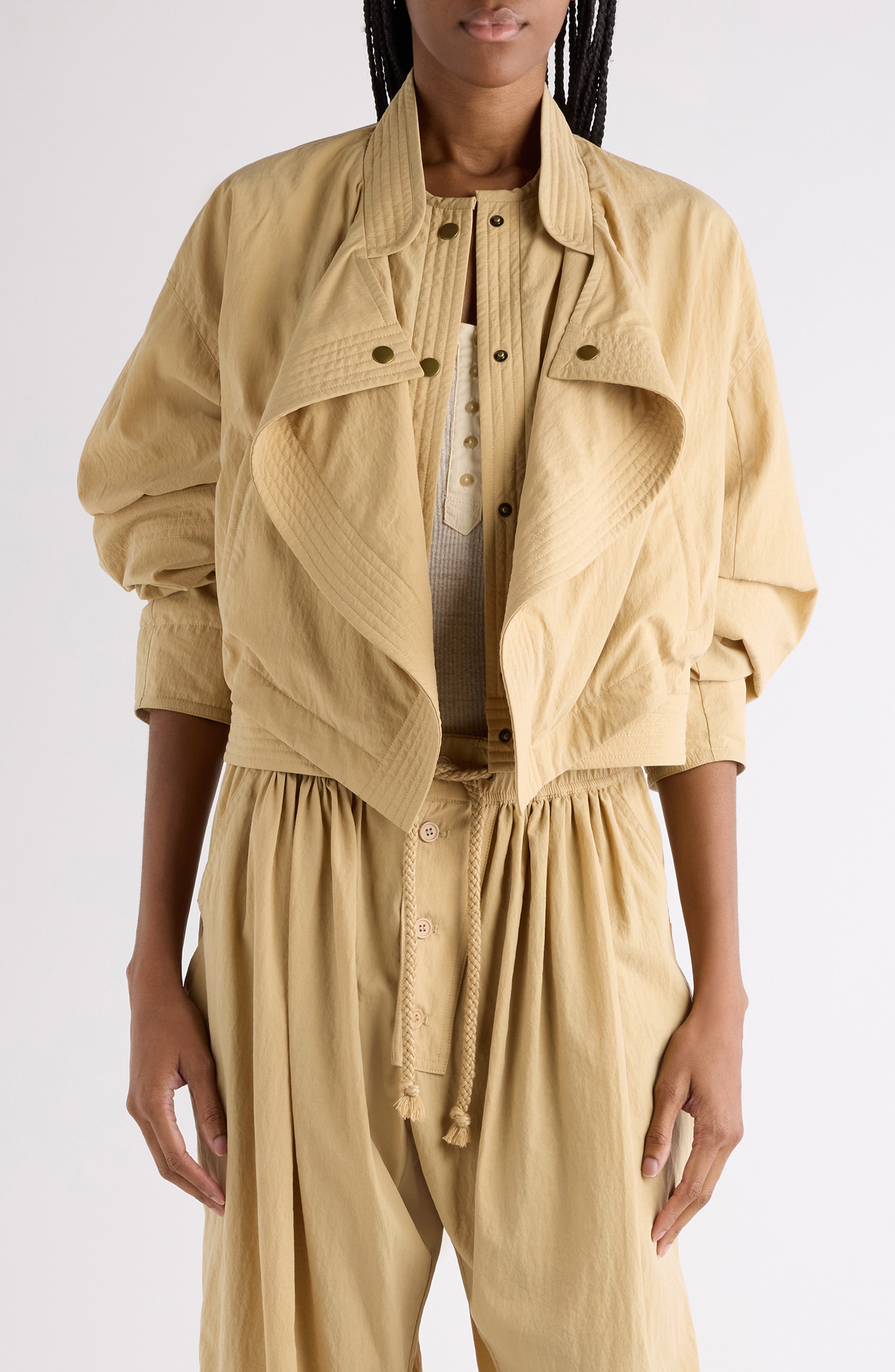Tricia Draped Bomber Jacket - image 1