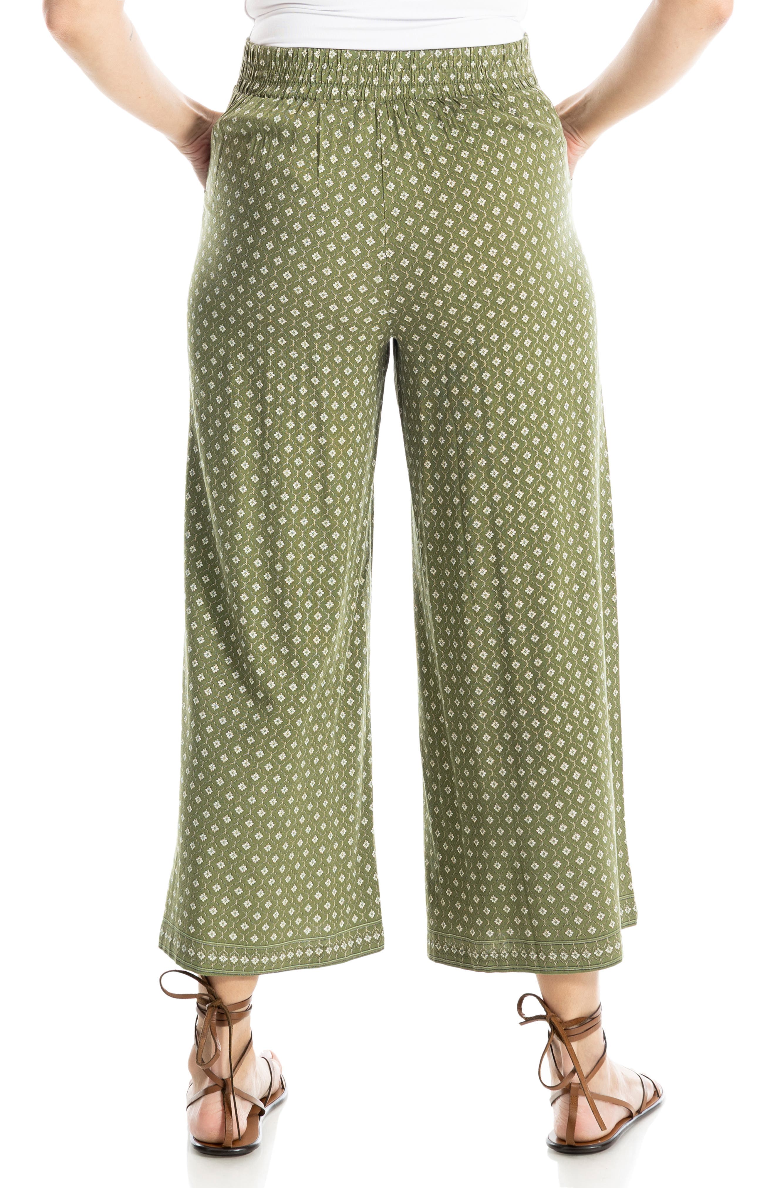 Wide Leg Pull-On Crop Pants - image 4