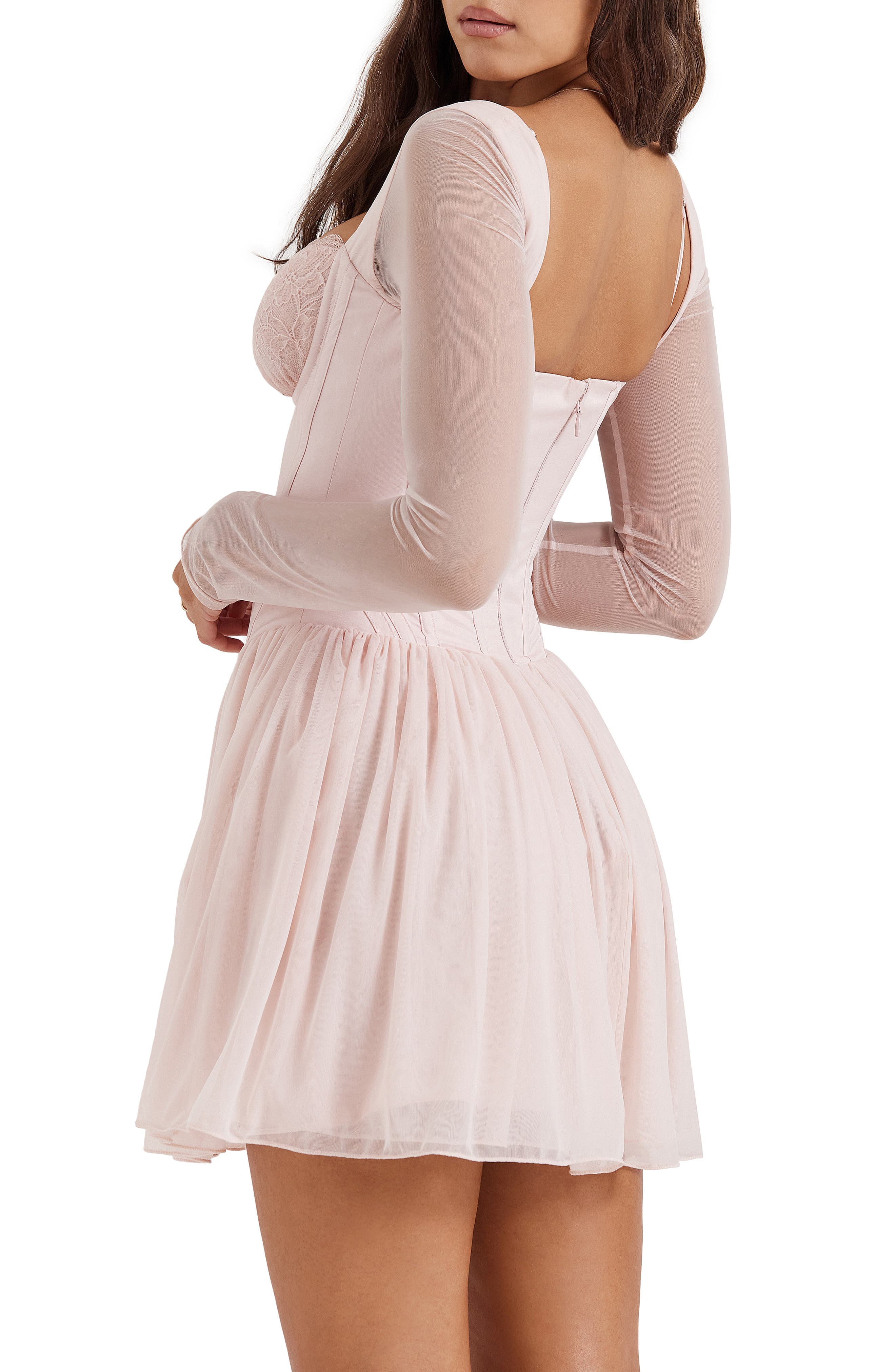 Vivi Long Sleeve Corset Minidress - image 2
