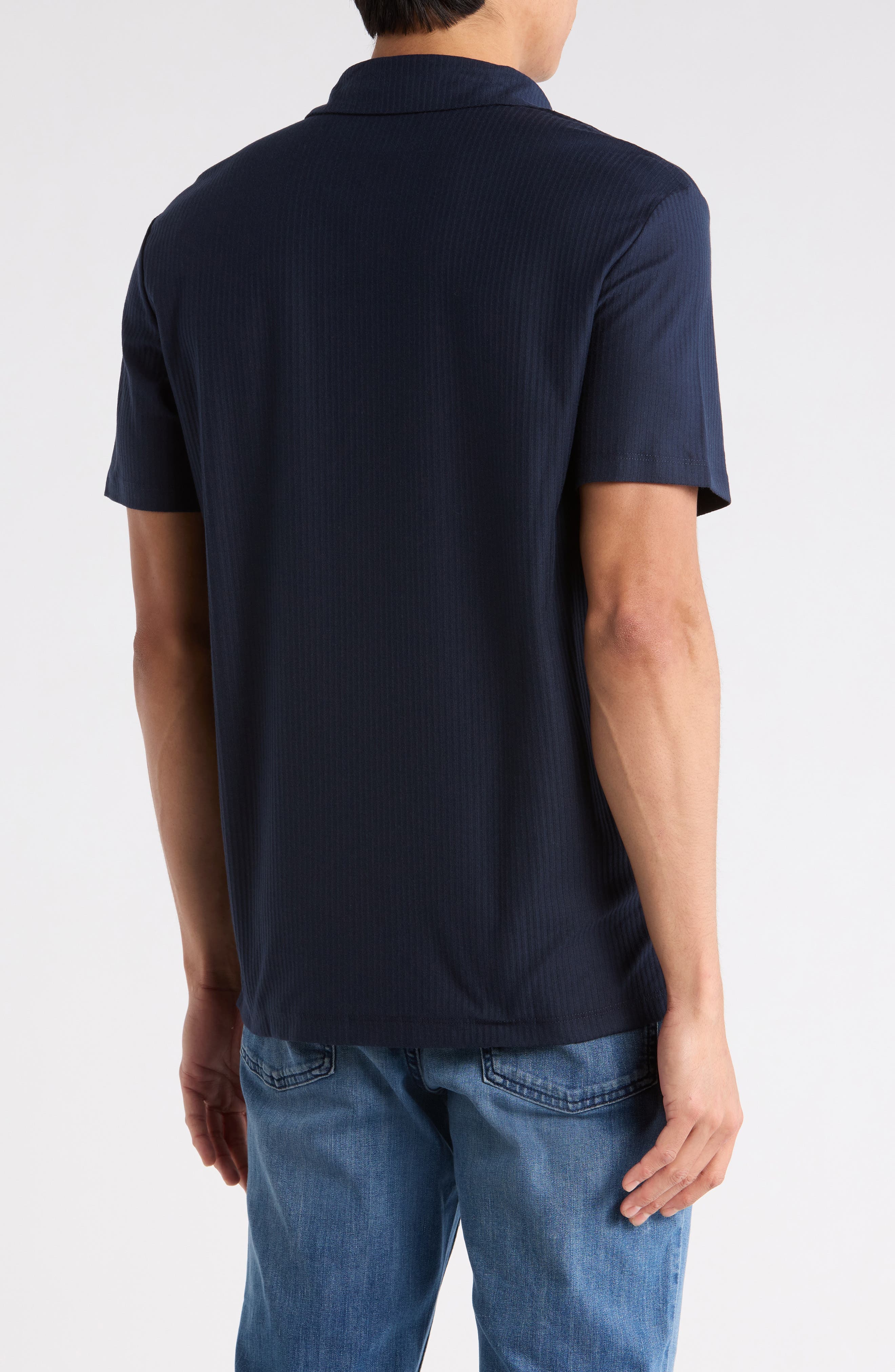 Stripe Classic Fit Short Sleeve Button-Up Shirt - image 4