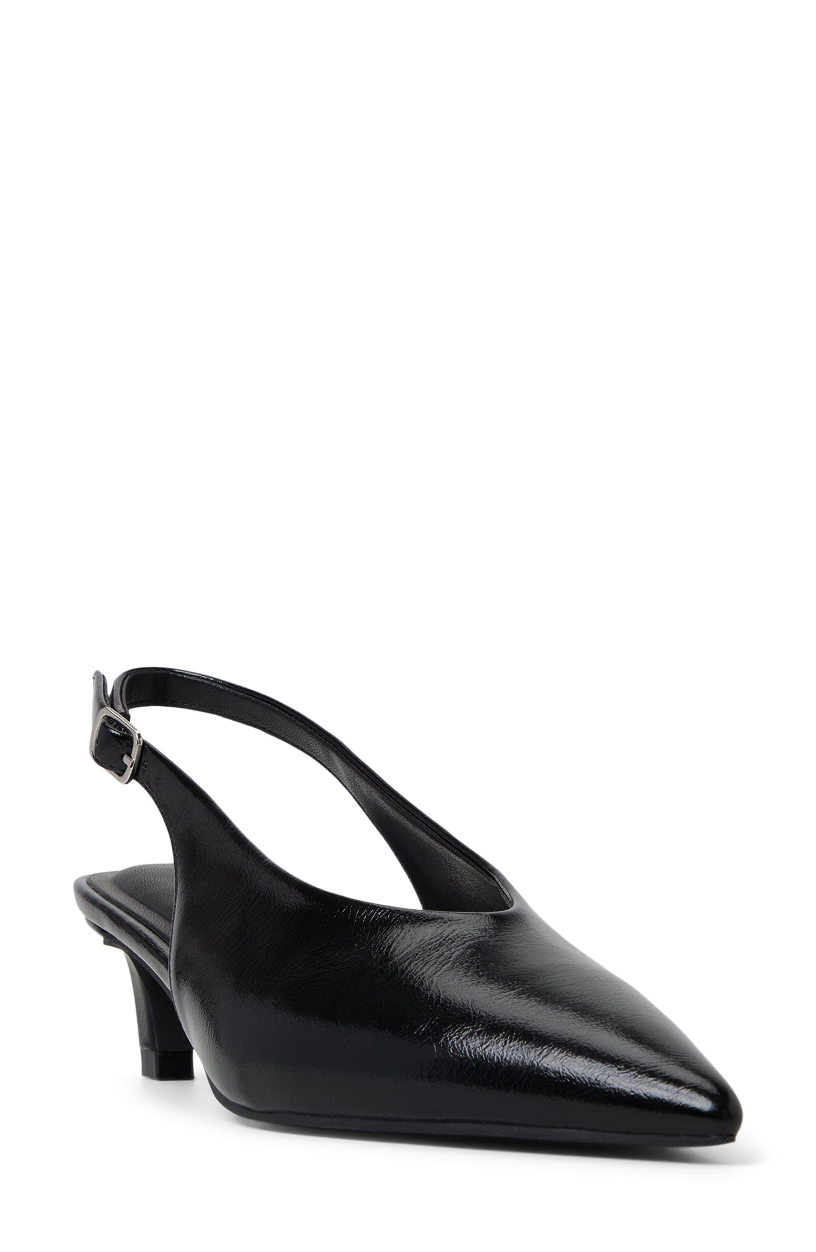 Monett Slingback Pointed Toe Kitten Heel Pump - image 1