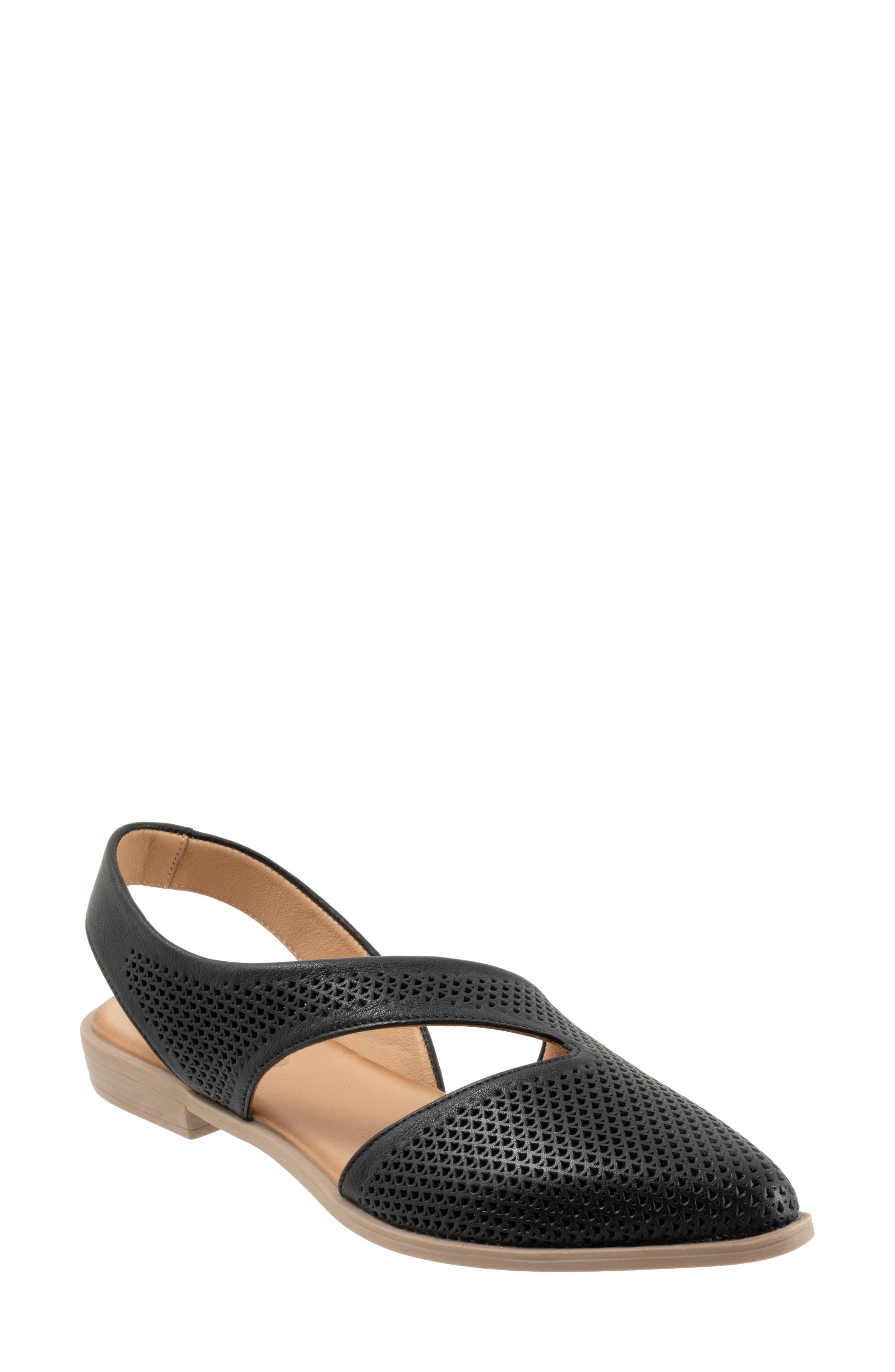 Bianca Perf Slingback Pointed Toe Flat - image 1