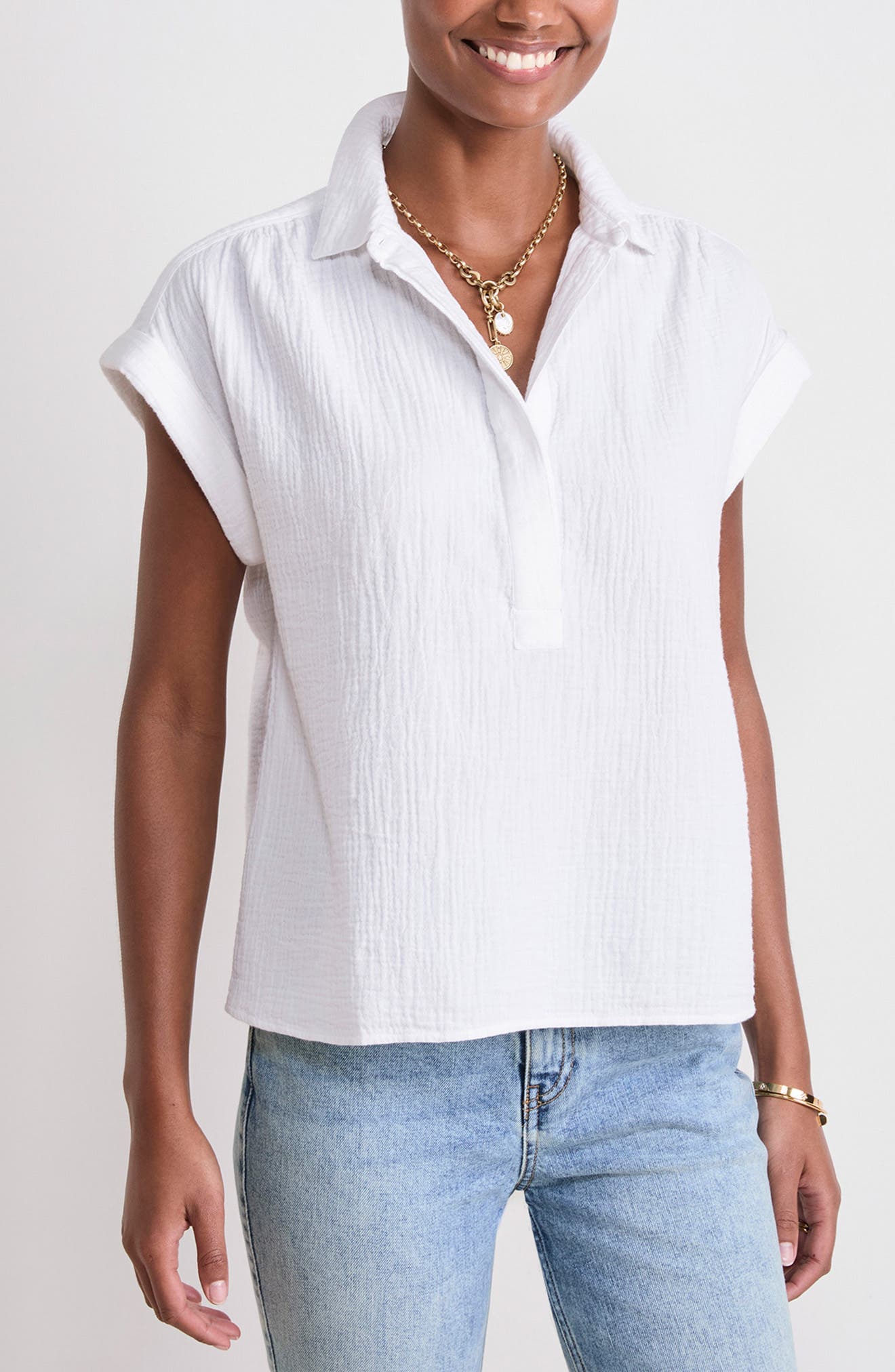 Cotton Short Sleeve Shirt - image 1