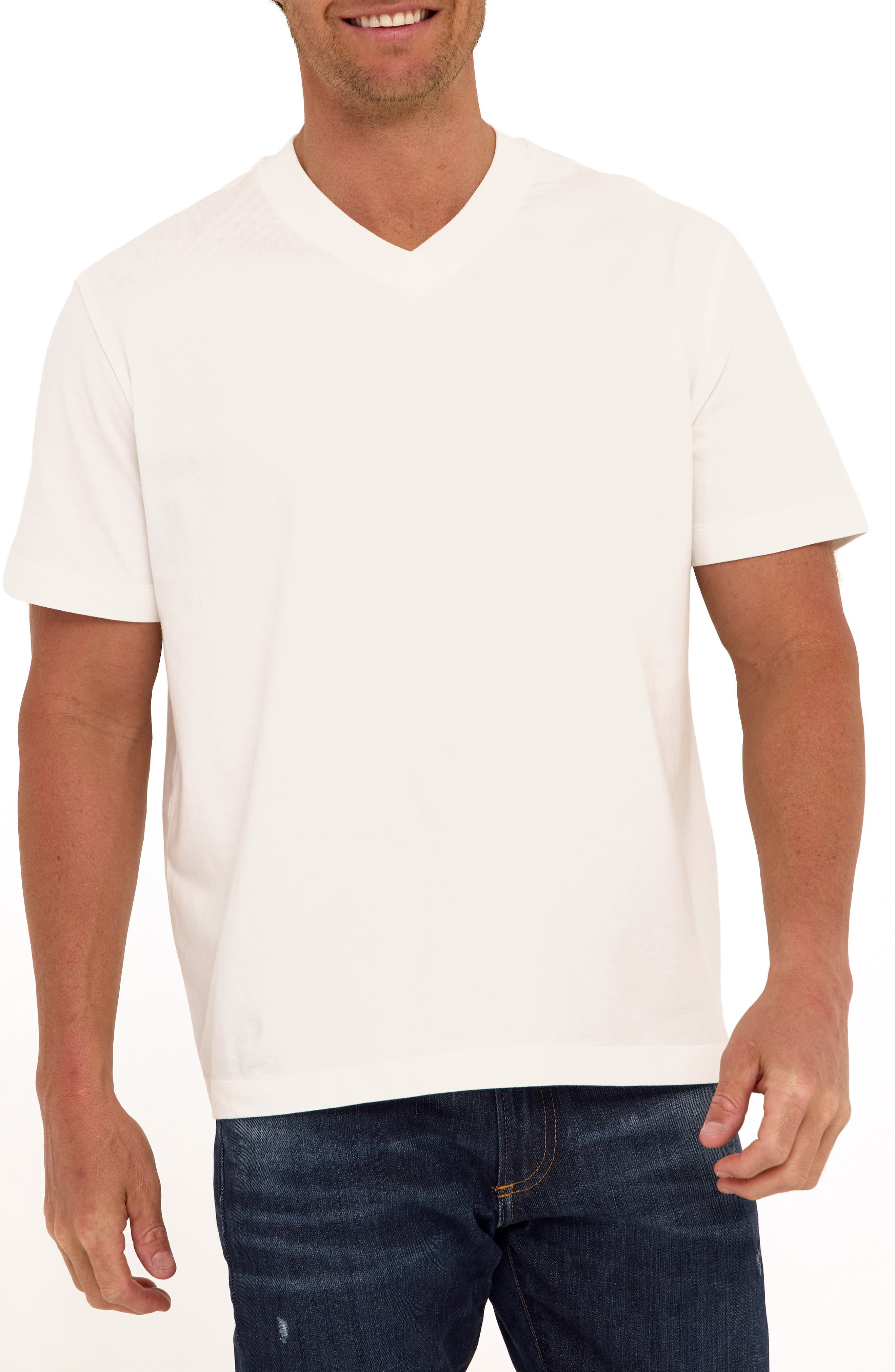 Roger Relaxed Fit V-Neck Cotton Jersey T-Shirt - image 3