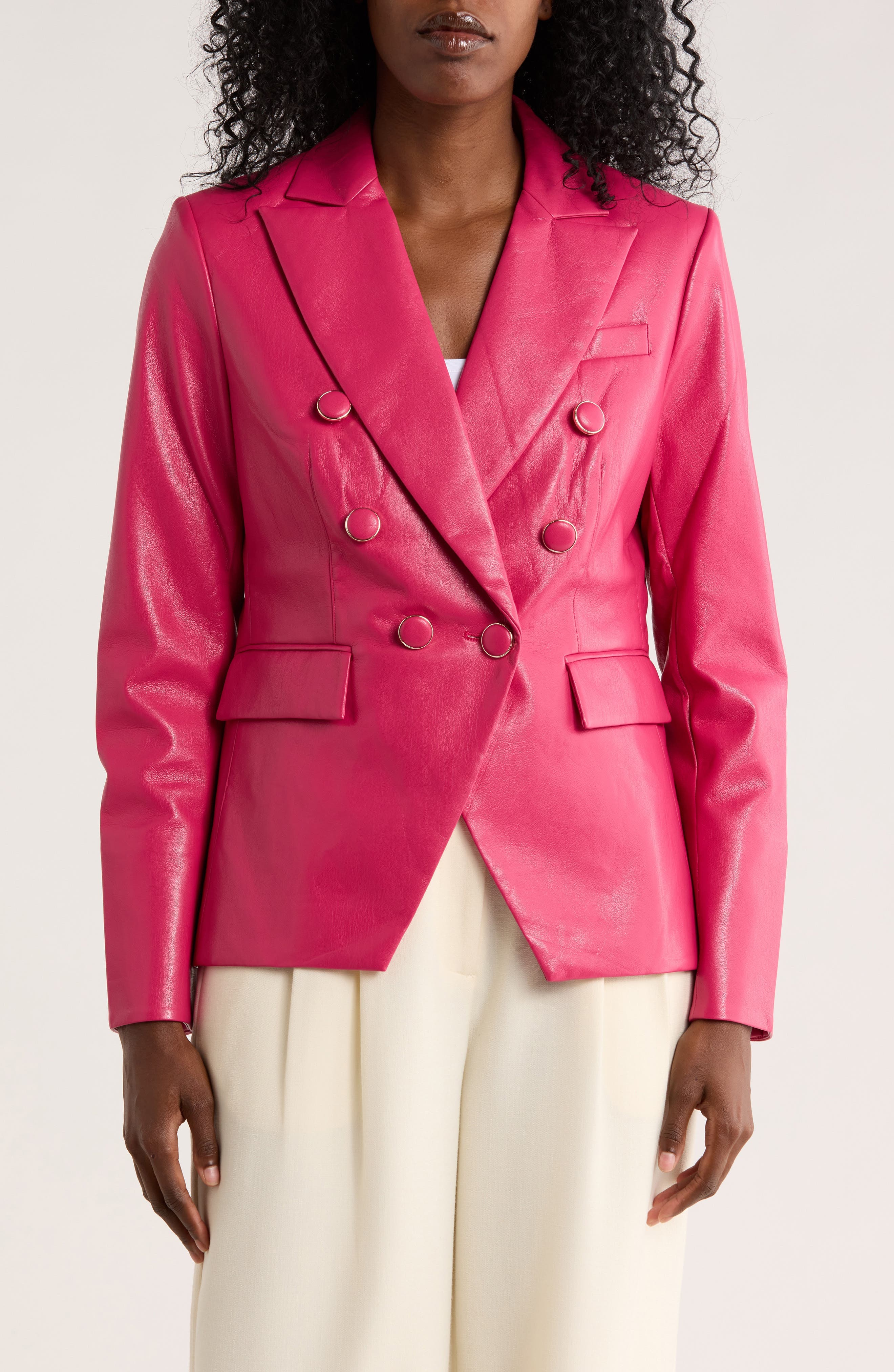 Nellie Faux Leather Blazer - image 1