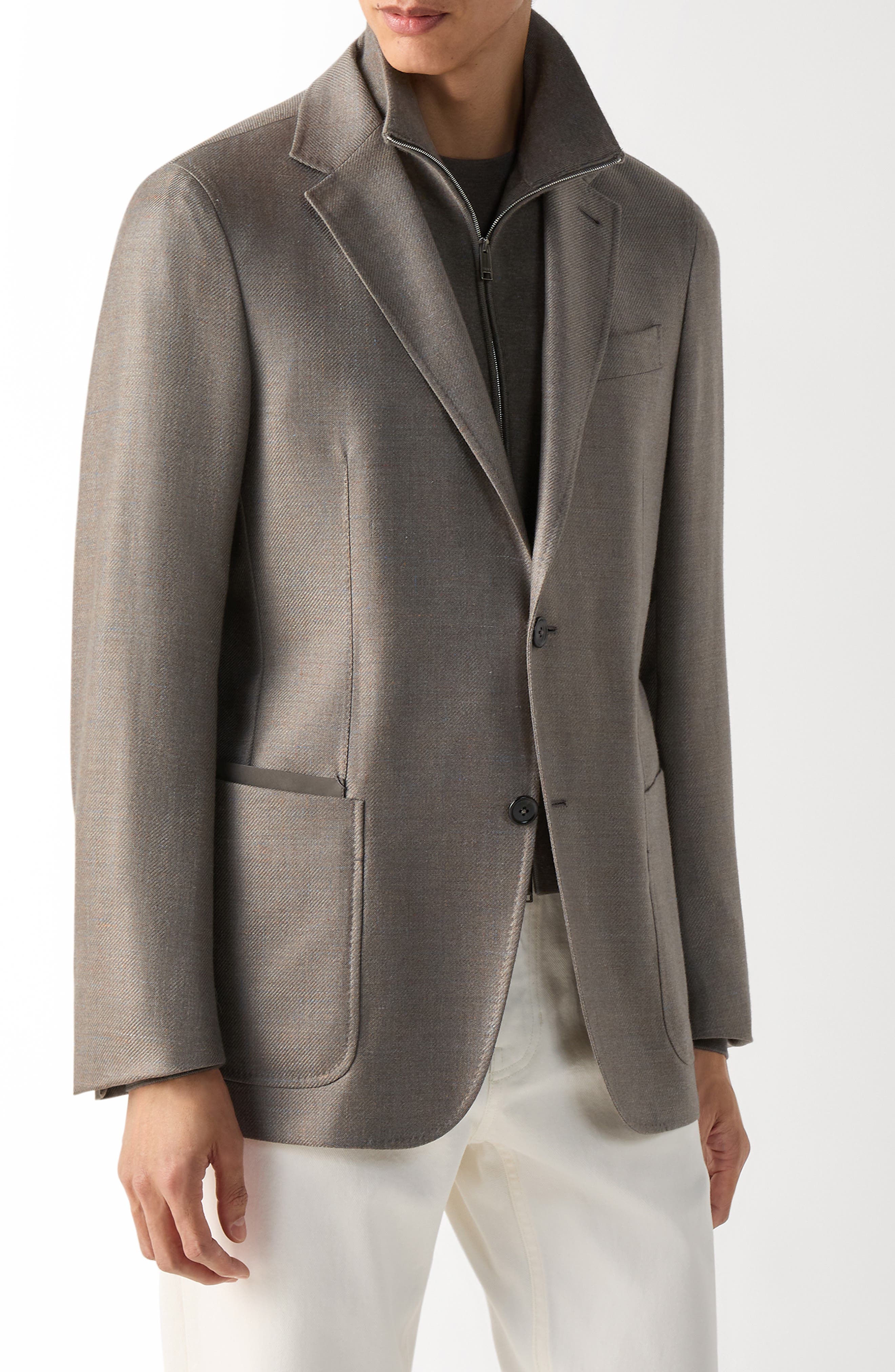 Oasi Cashmere Blend Sport Coat with Detachable Bib - image 1
