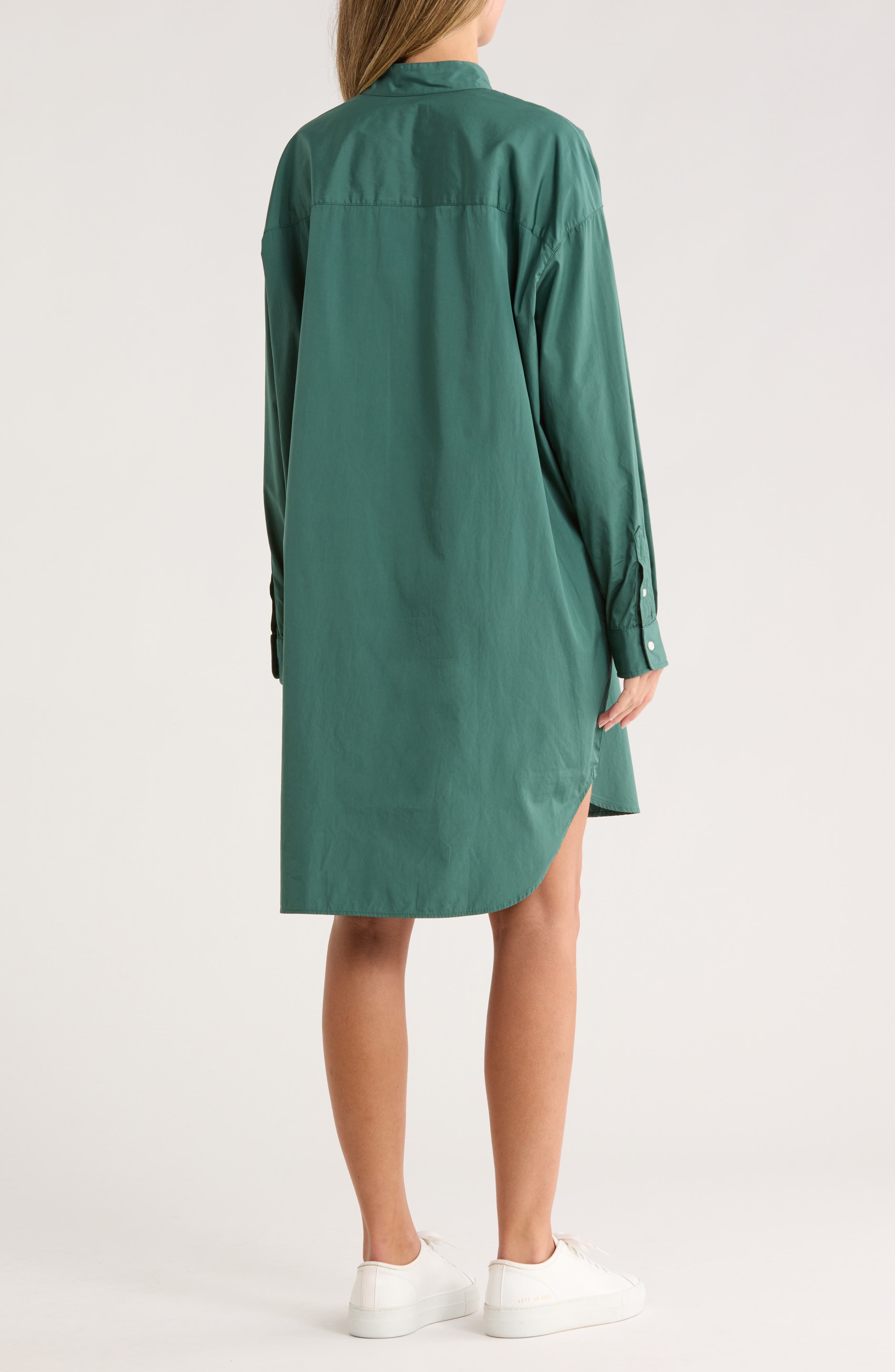 Tori Surplice Neck Button-Up Shirt Dress - image 2