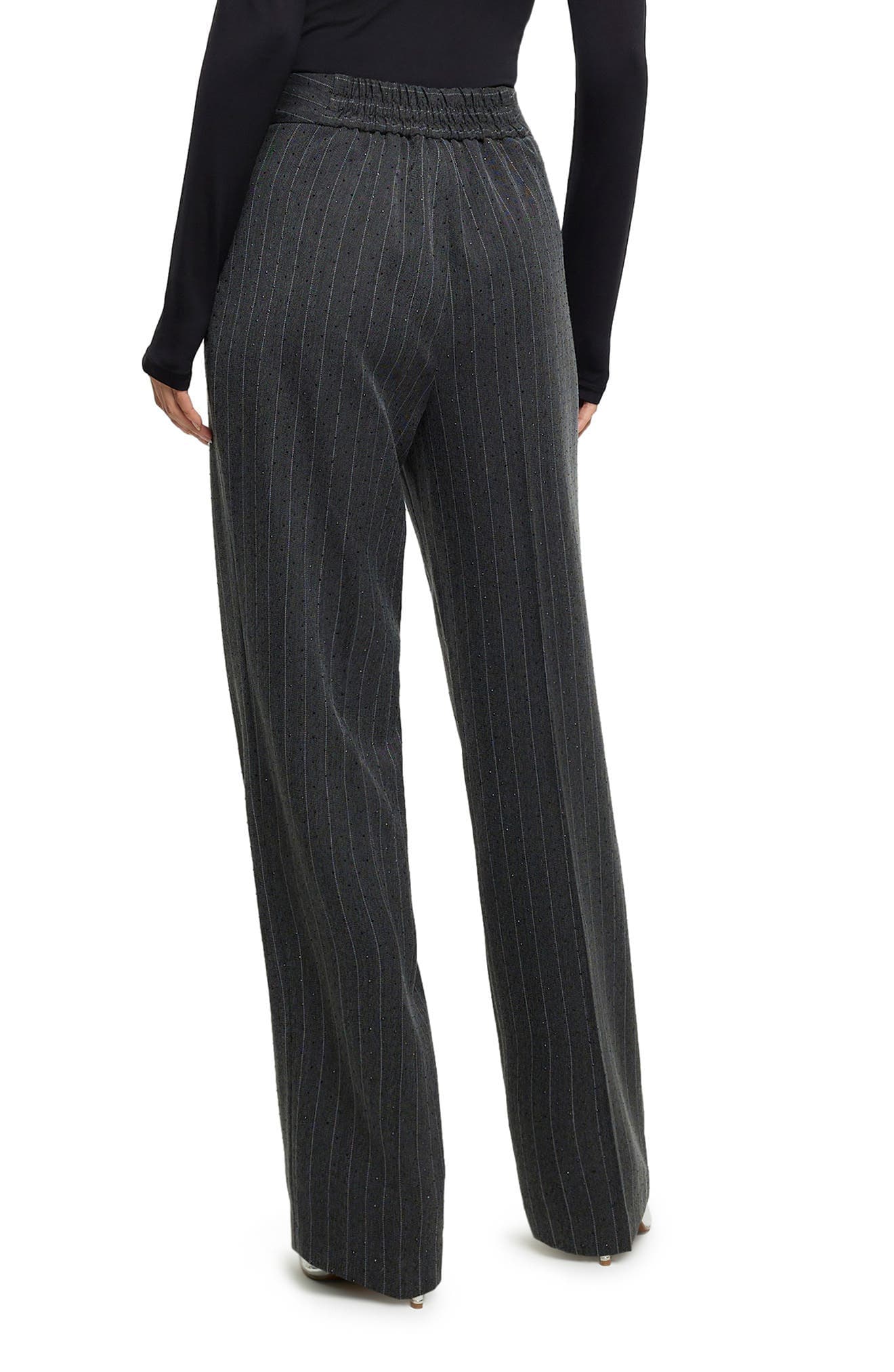 Diamante Pinstripe Straight Leg Pants - image 2