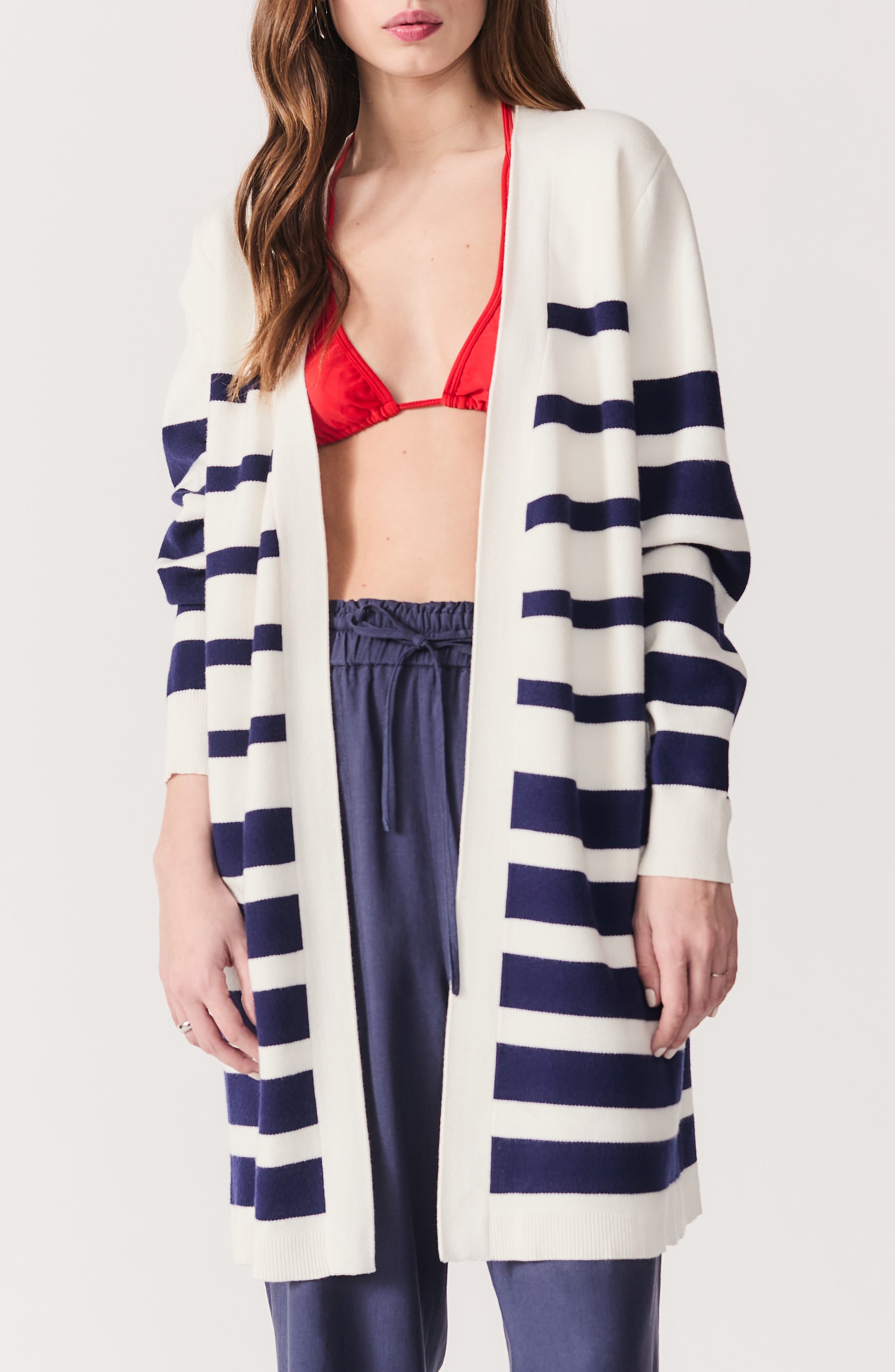 Lagos Stripe Open Front Cardigan - image 1