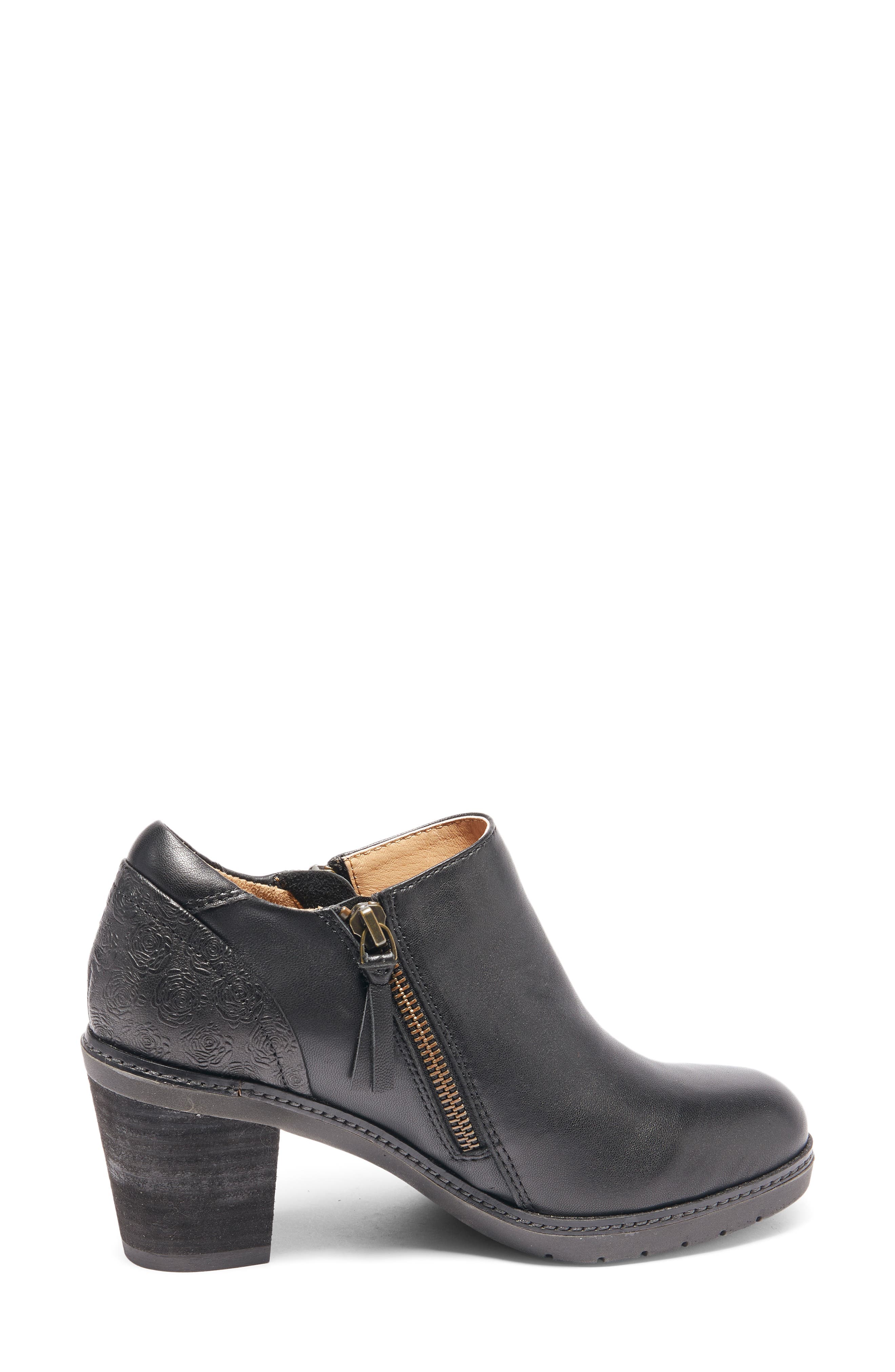 Rylee Floral Embossed Leather Bootie - image 2
