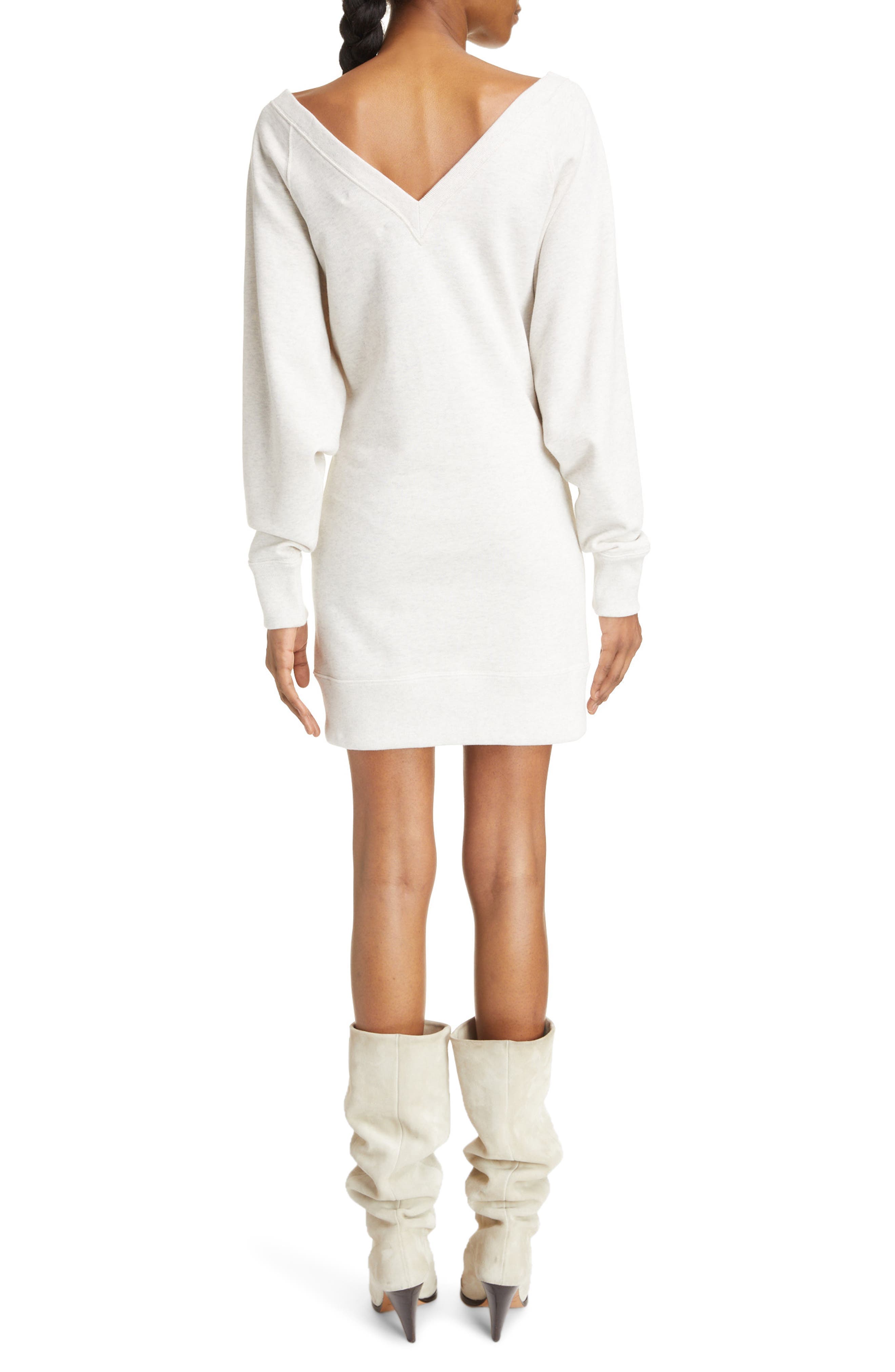 Manuela Long Sleeve V-Neck Sweatshirt Dress - image 2