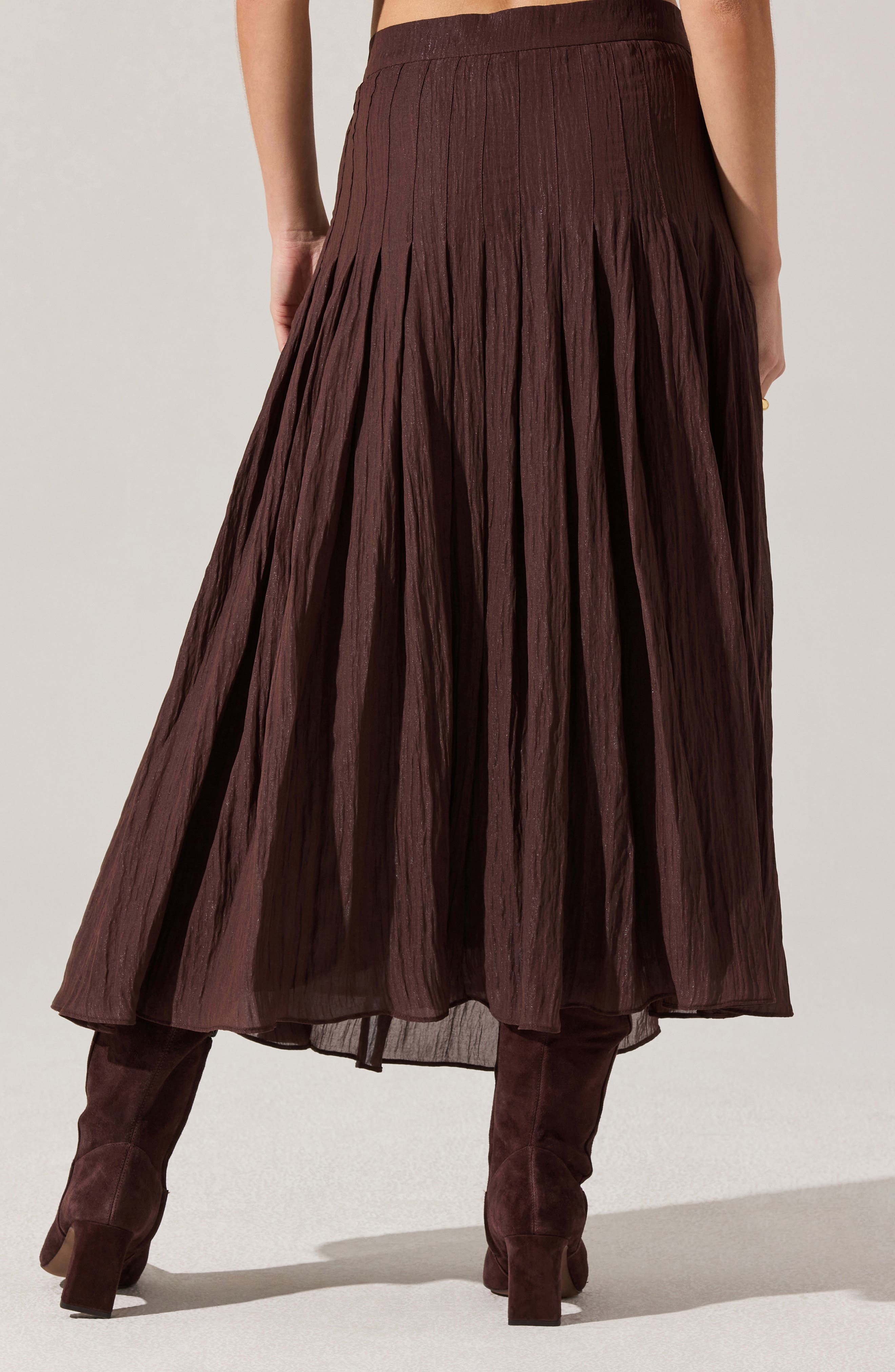 Daivini Metallic Pleated Skirt - image 2