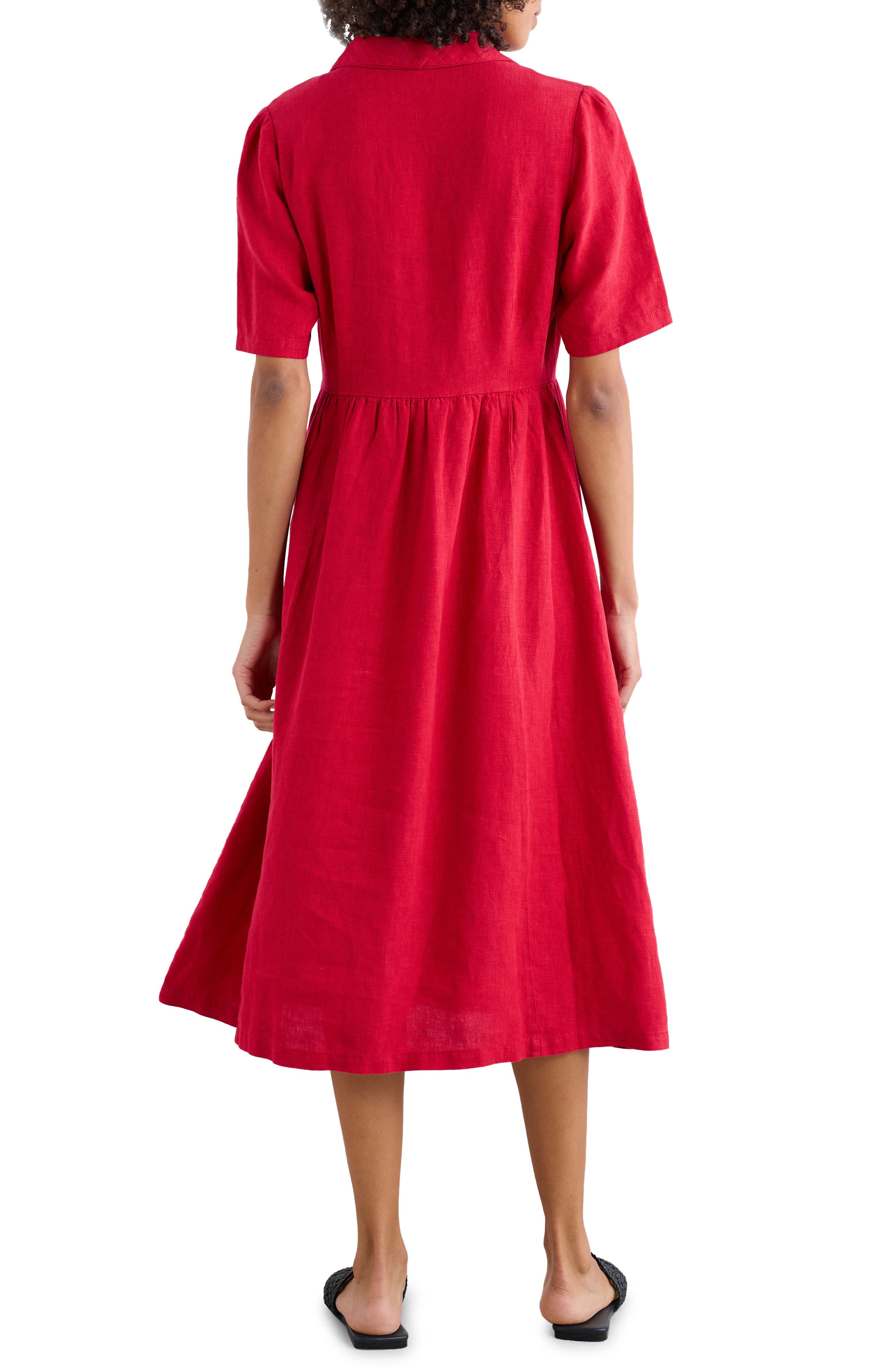 Fen Violet Linen Midi Shirtdress - image 2