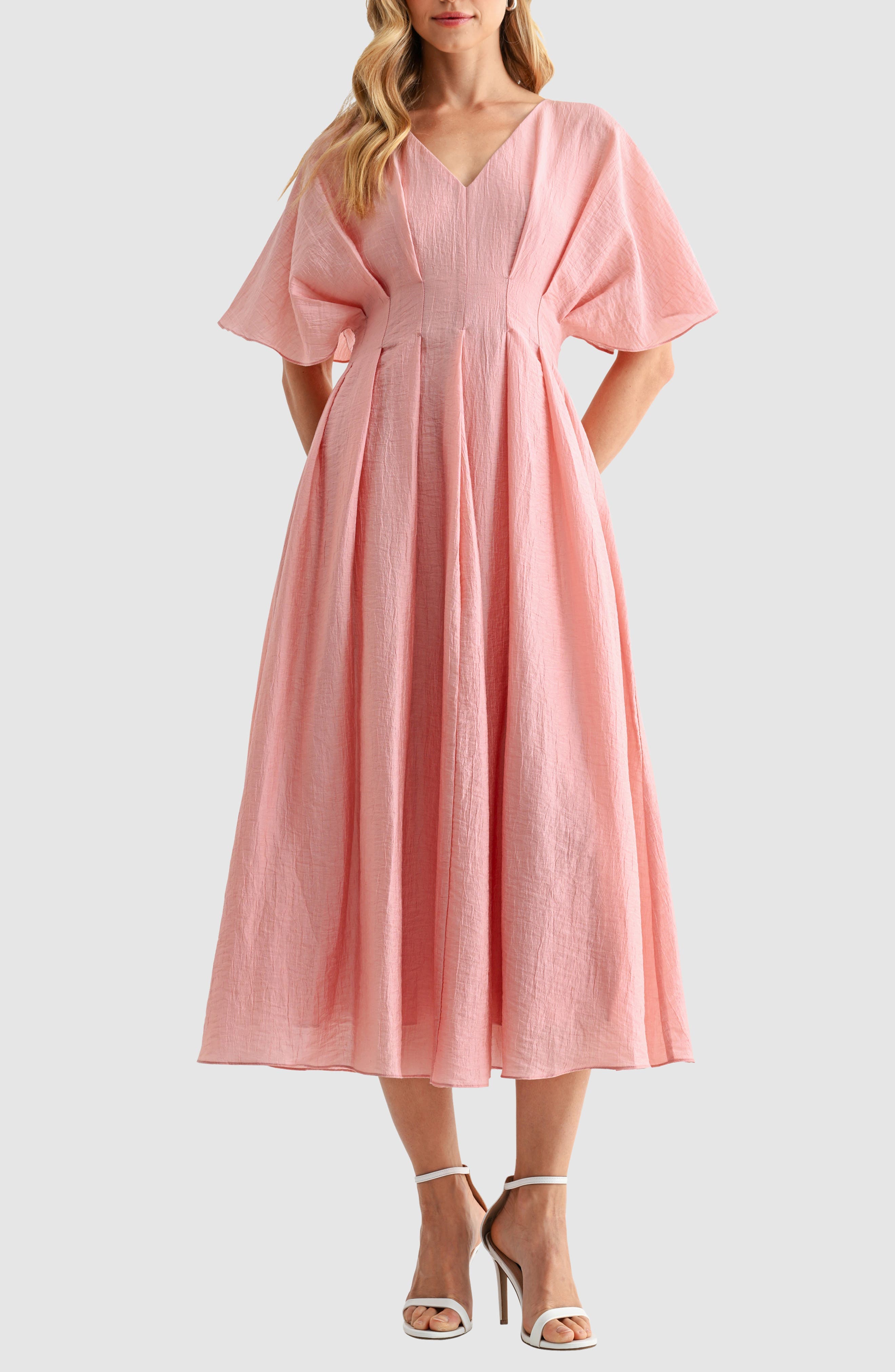 Short Sleeve Fit & Flare Maxi Dress - image 1