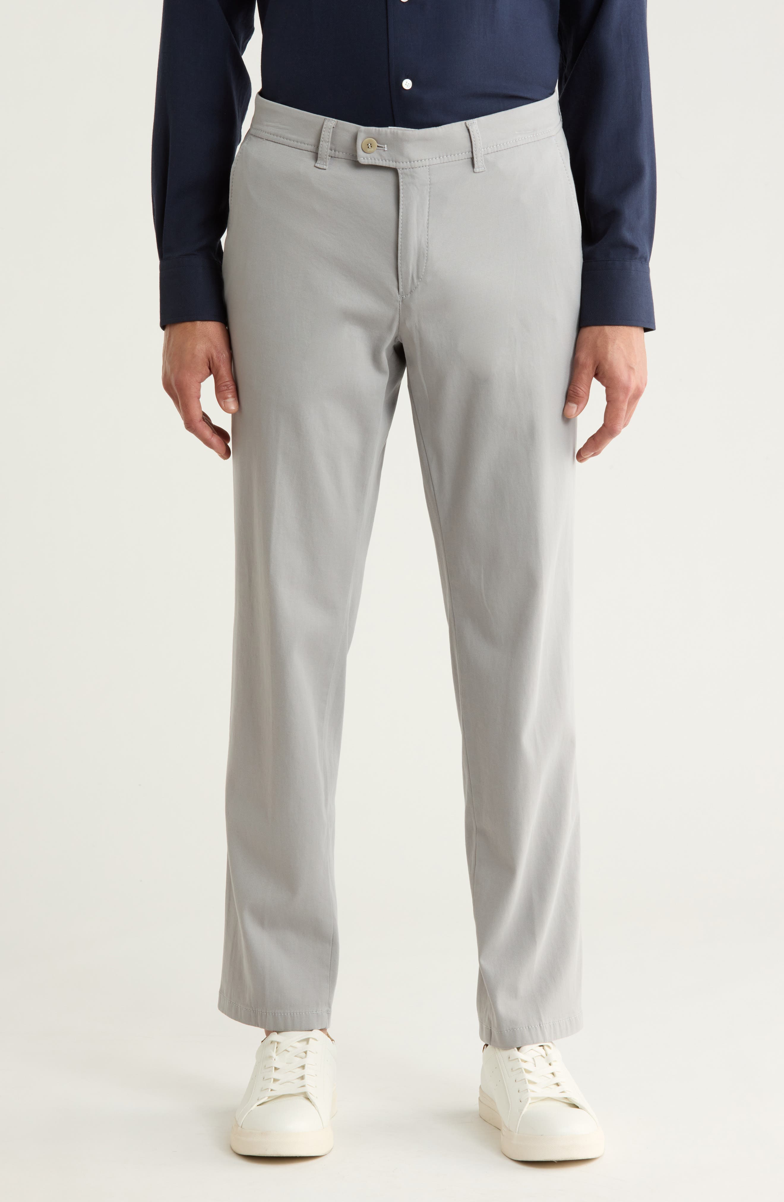 Evans Regular Fit Flat Front Chino Pants - image 1