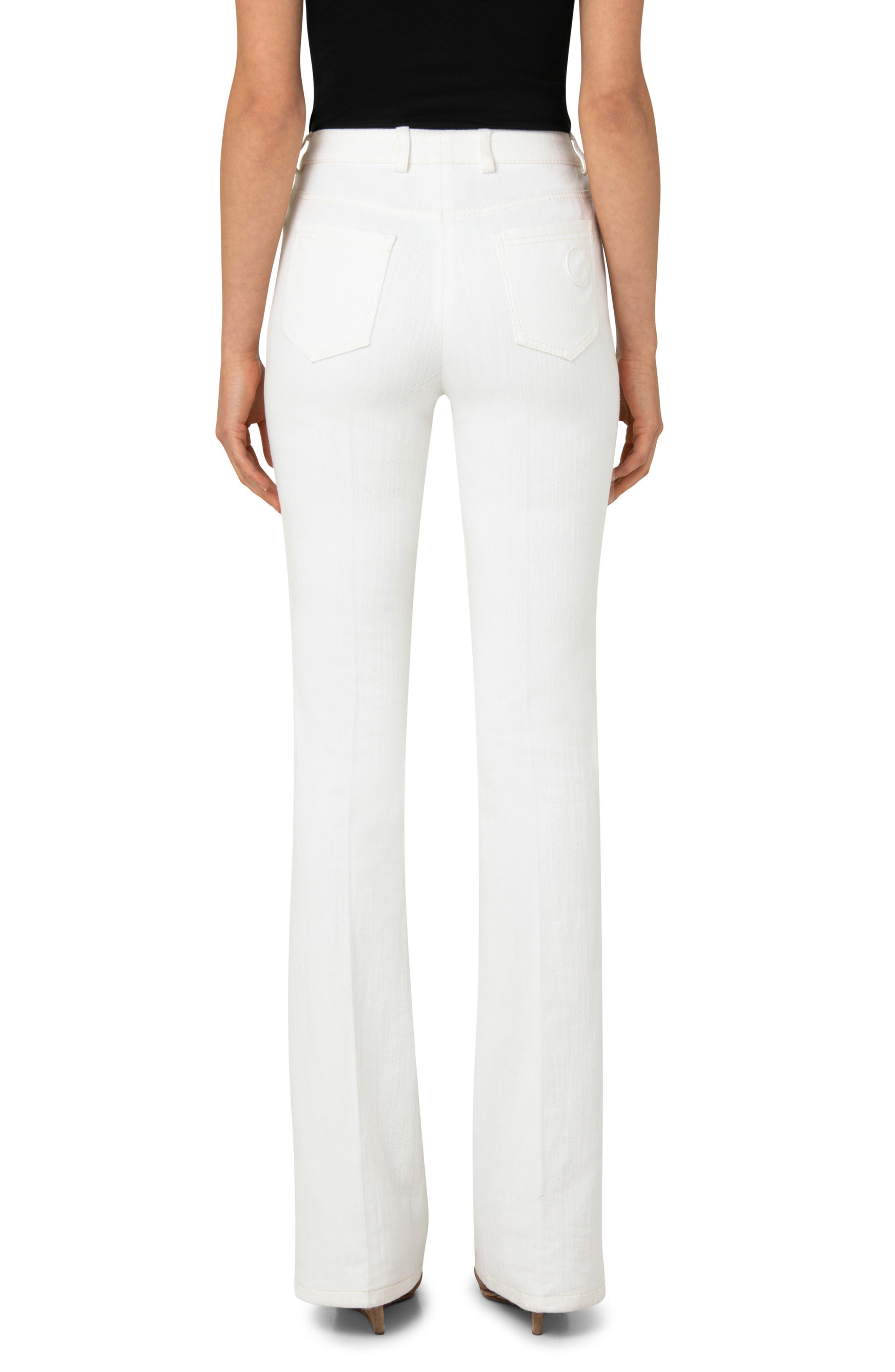 Faye Pintucked Bootcut Stretch Denim Jeans - image 2