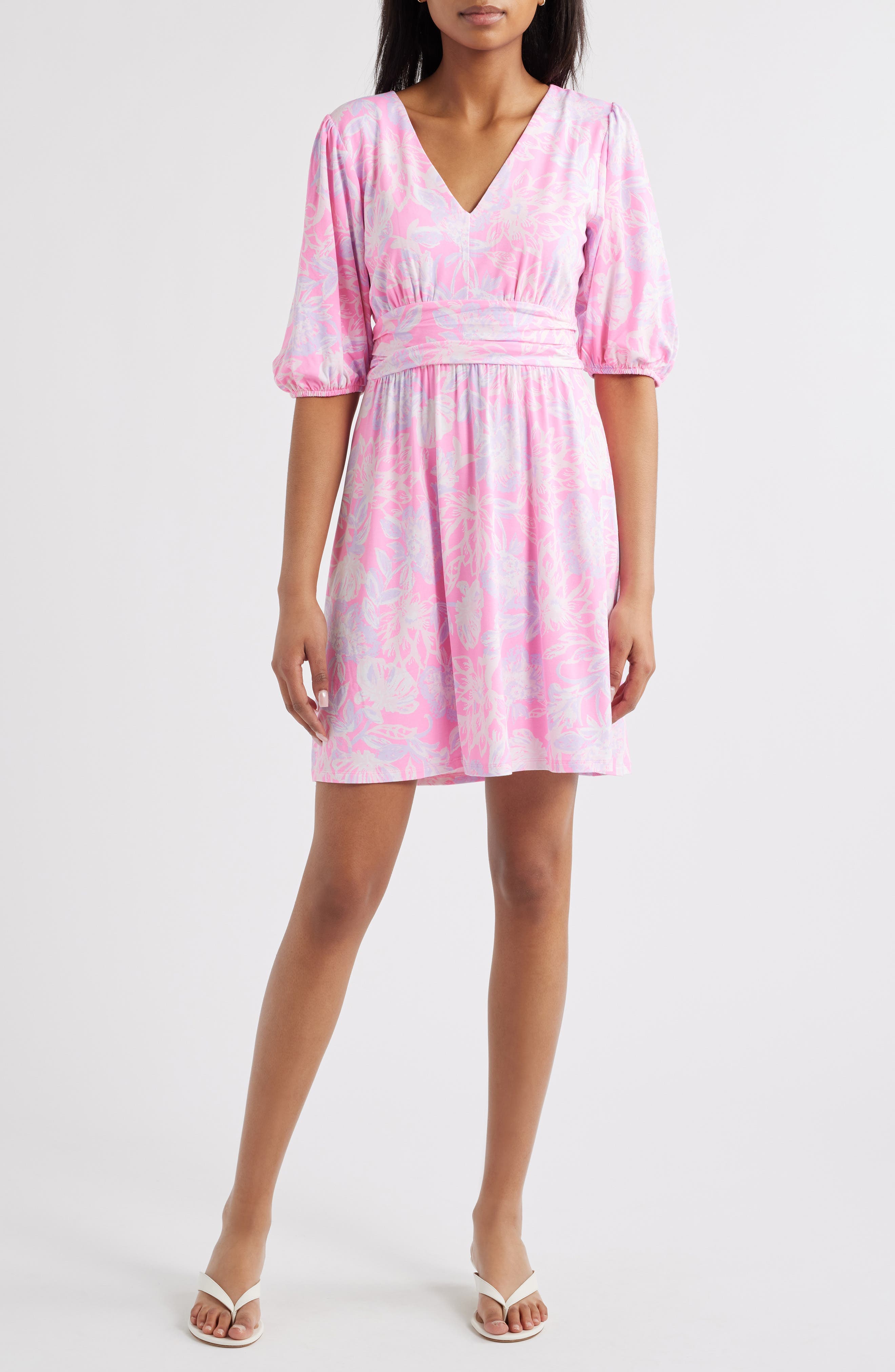 Brightan Floral Fit & Flare Dress - image 1