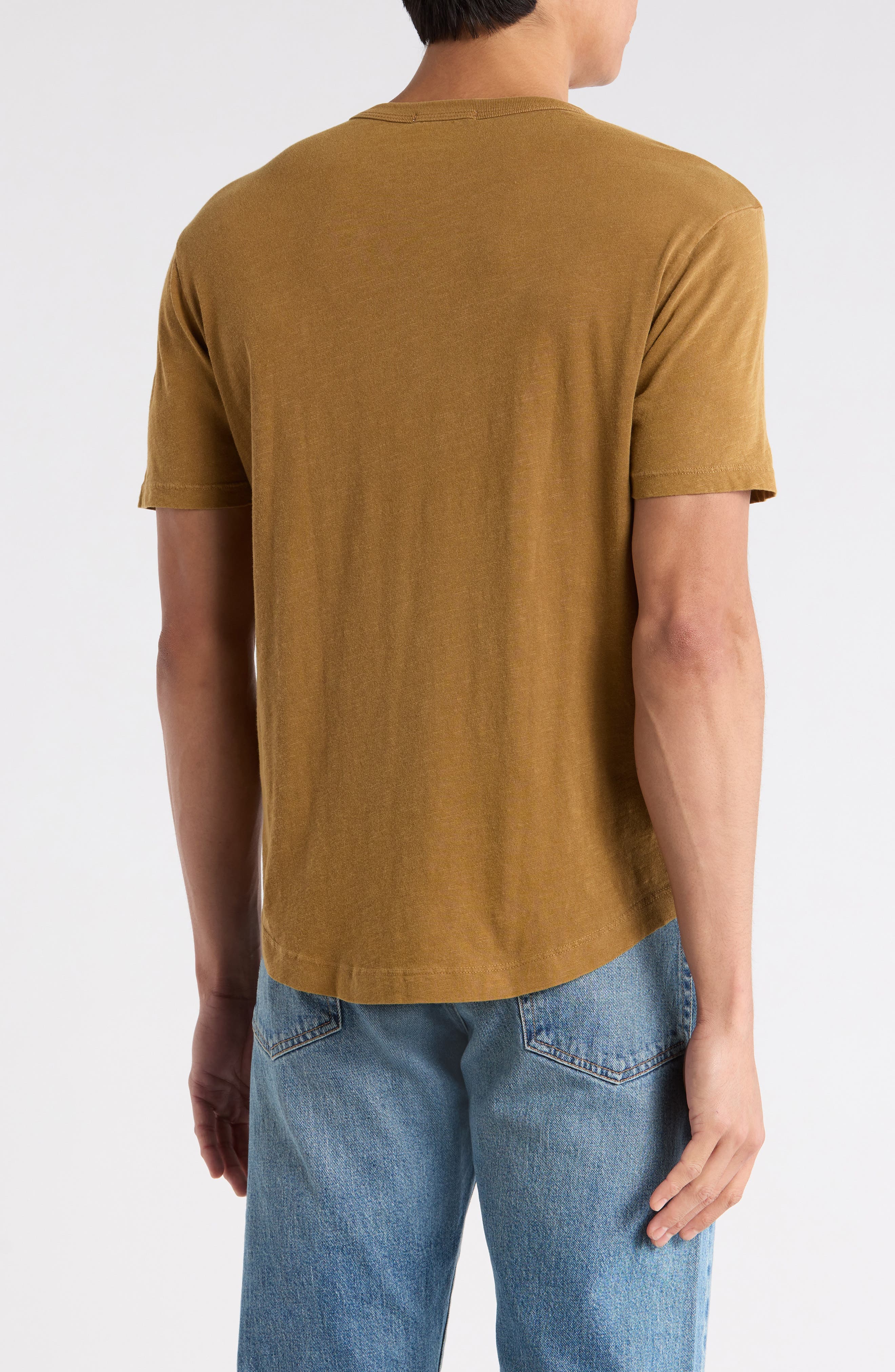 Cotton Curved Hem Knit T-Shirt - image 2